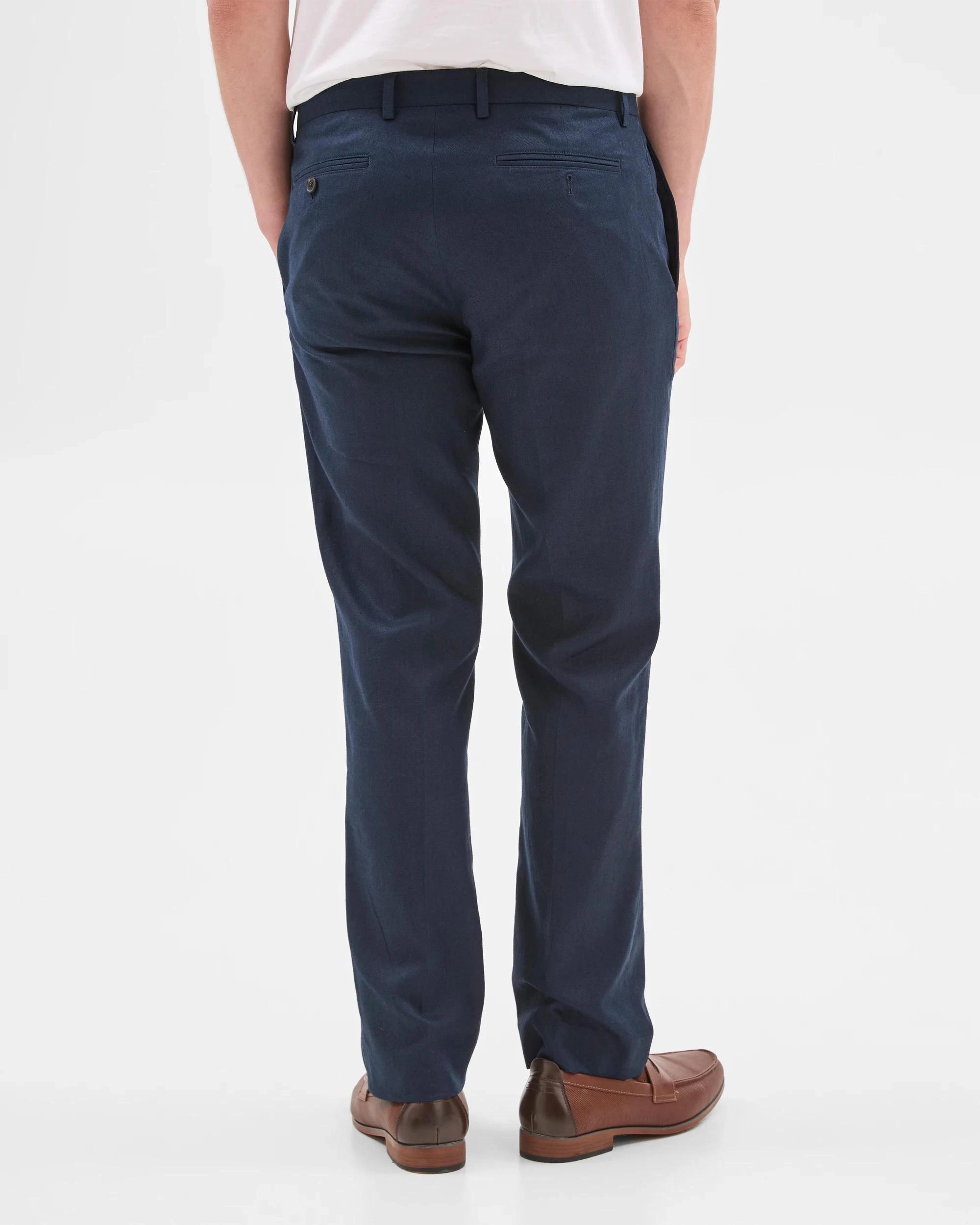 6 European Linen Blend Suit Pants - Preview NAVY, 6 of 6