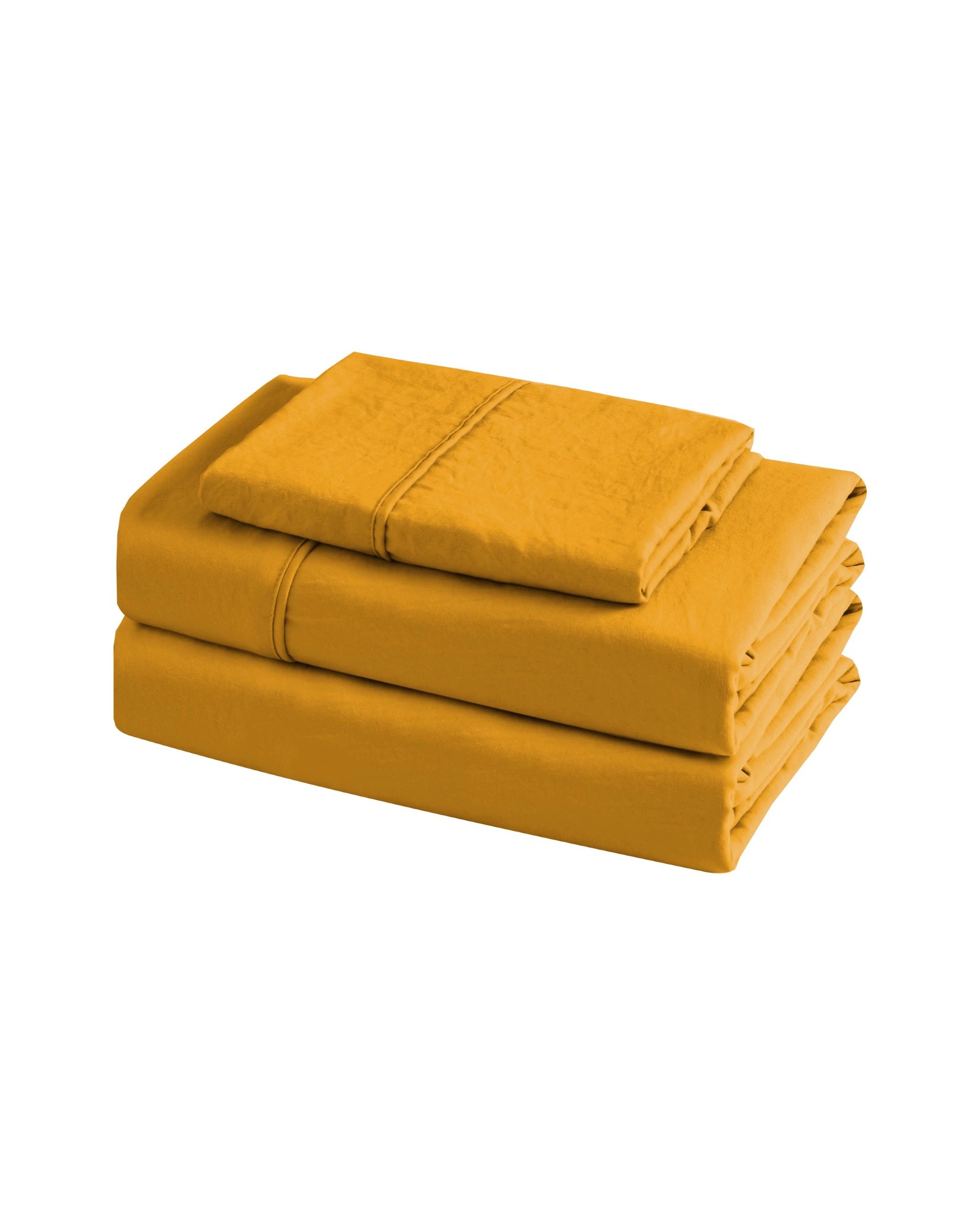 10 Dreamaker Superfine Washed Microfibre Sheet Set - Single Bed - Mustard, 10 of 10