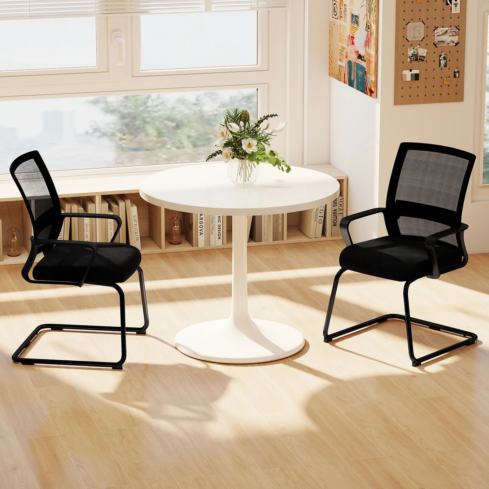 2 Costway 2x Mesh Office Chair Modern Computer Chairs w/Adjustable Lumbar Support, 2 of 2