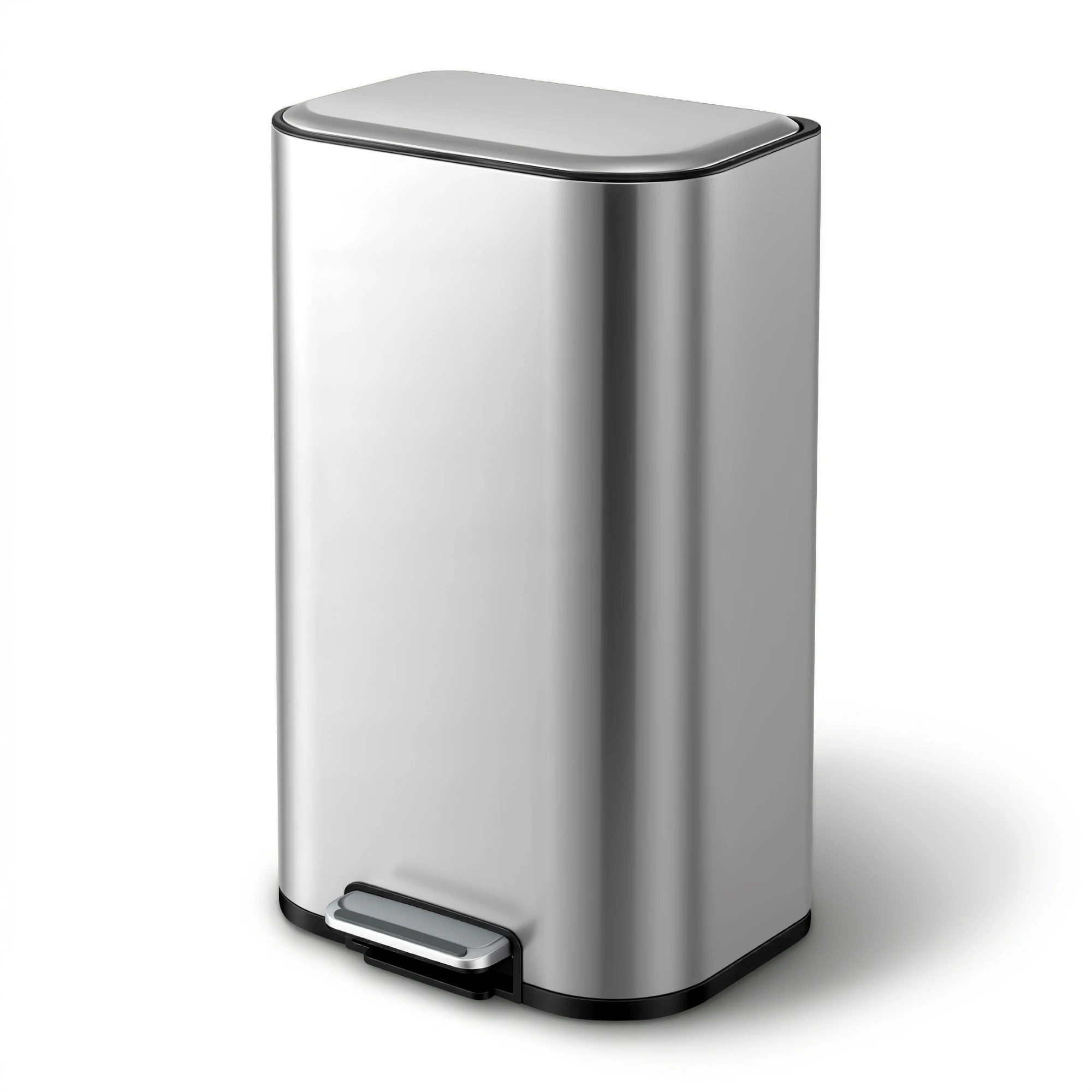 1 Cefito 40L Kitchen Trash Can Pedal Bin Rubbish Bin Steel Soft-Close Lid - Grey, 1 of 9