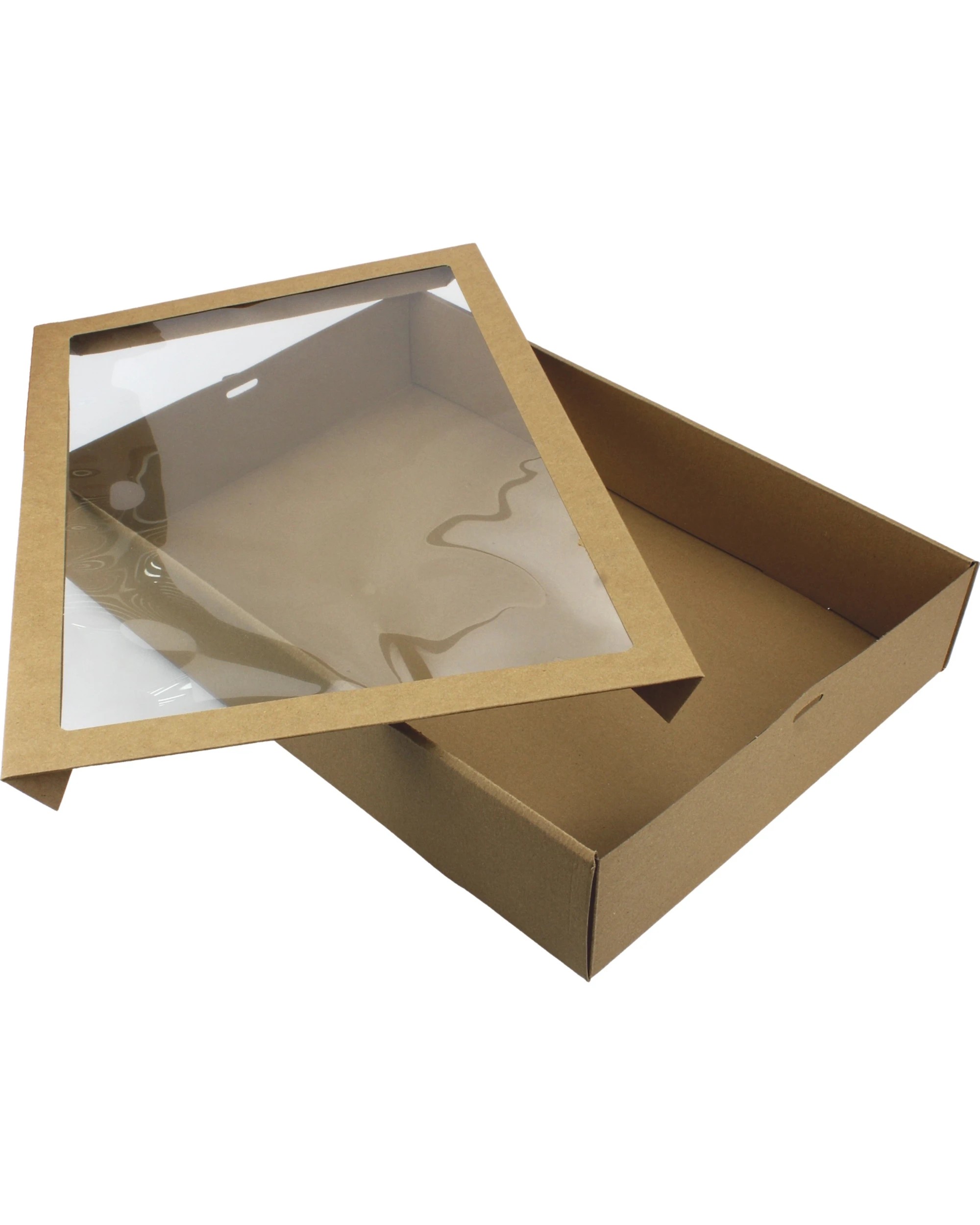 2 Alpen Eco Kraft Grazing Boxes with Lids 45cm x 31cm x 8cm Pack of 2 - Brown, 2 of 4