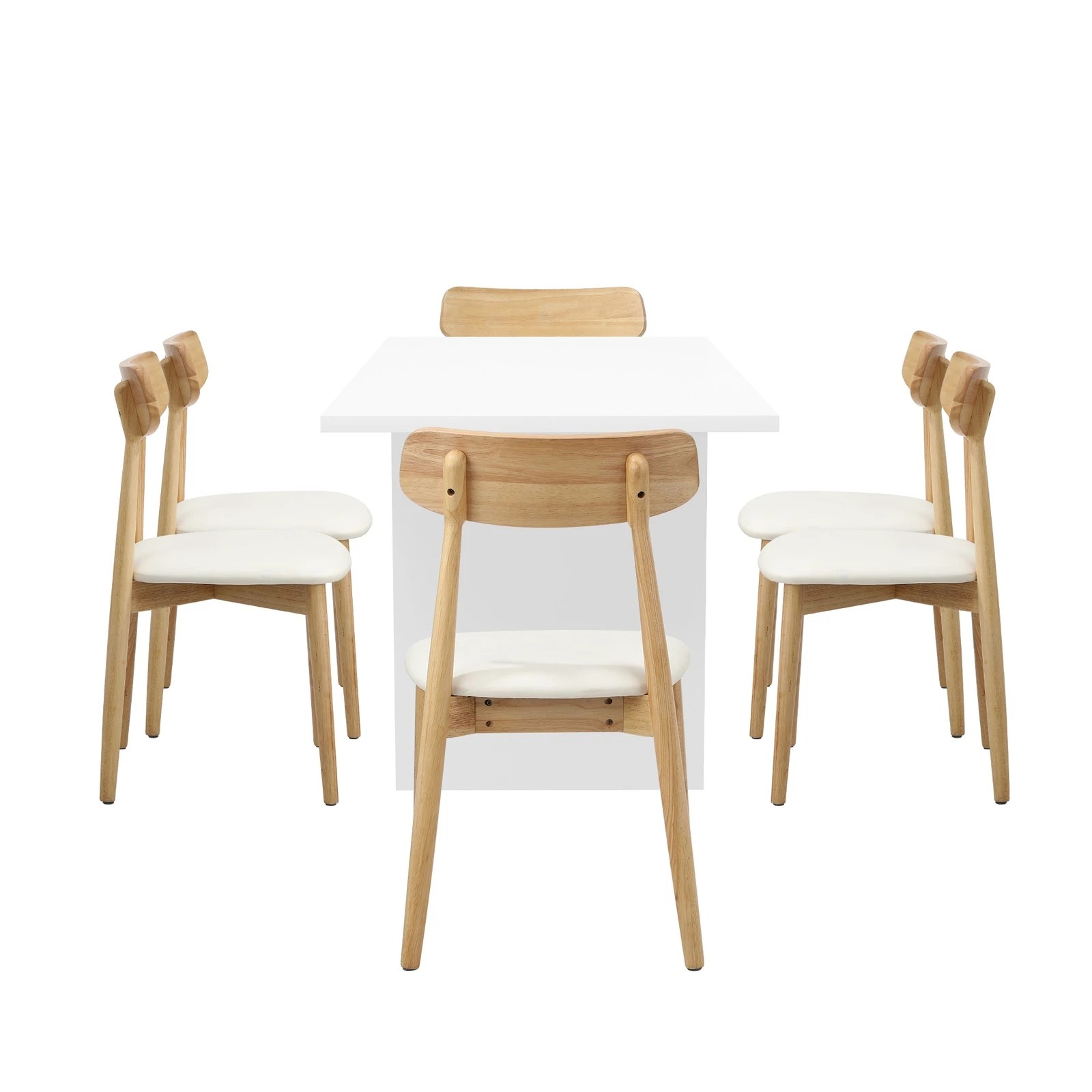 8 Oikiture 6-Seater Dining Table and Chairs Wooden Furniture Set - Multi, 8 of 9