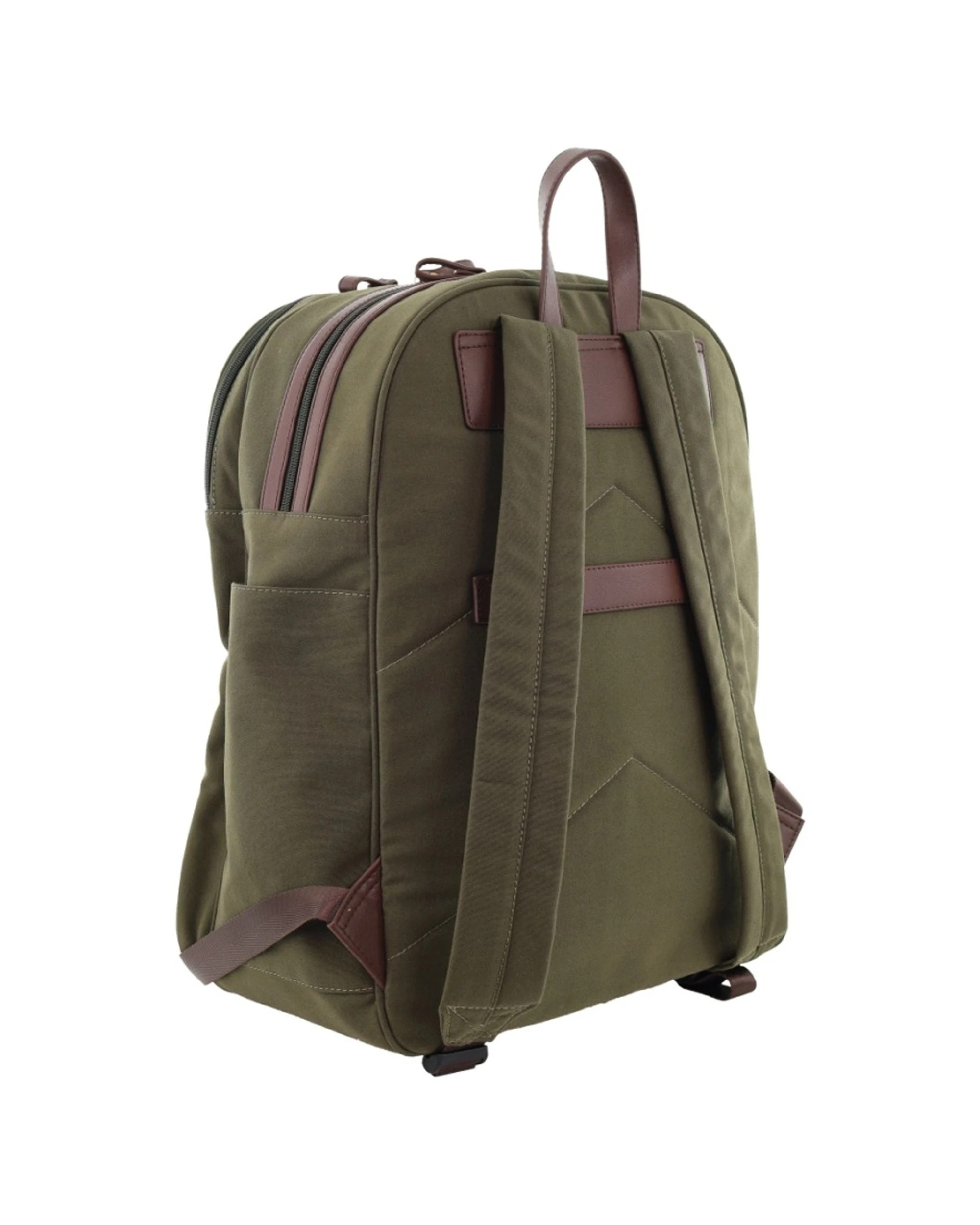 4 Pierre Cardin Men's Nomad Canvas Backpack With Adjustable Straps 35x22x45cm - Brown, 4 of 4