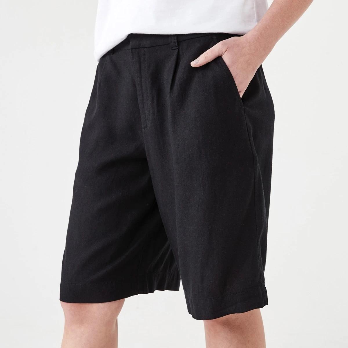 2 Linen Blend Patch Pocket Shorts BRUNI BLUE, 2 of 6