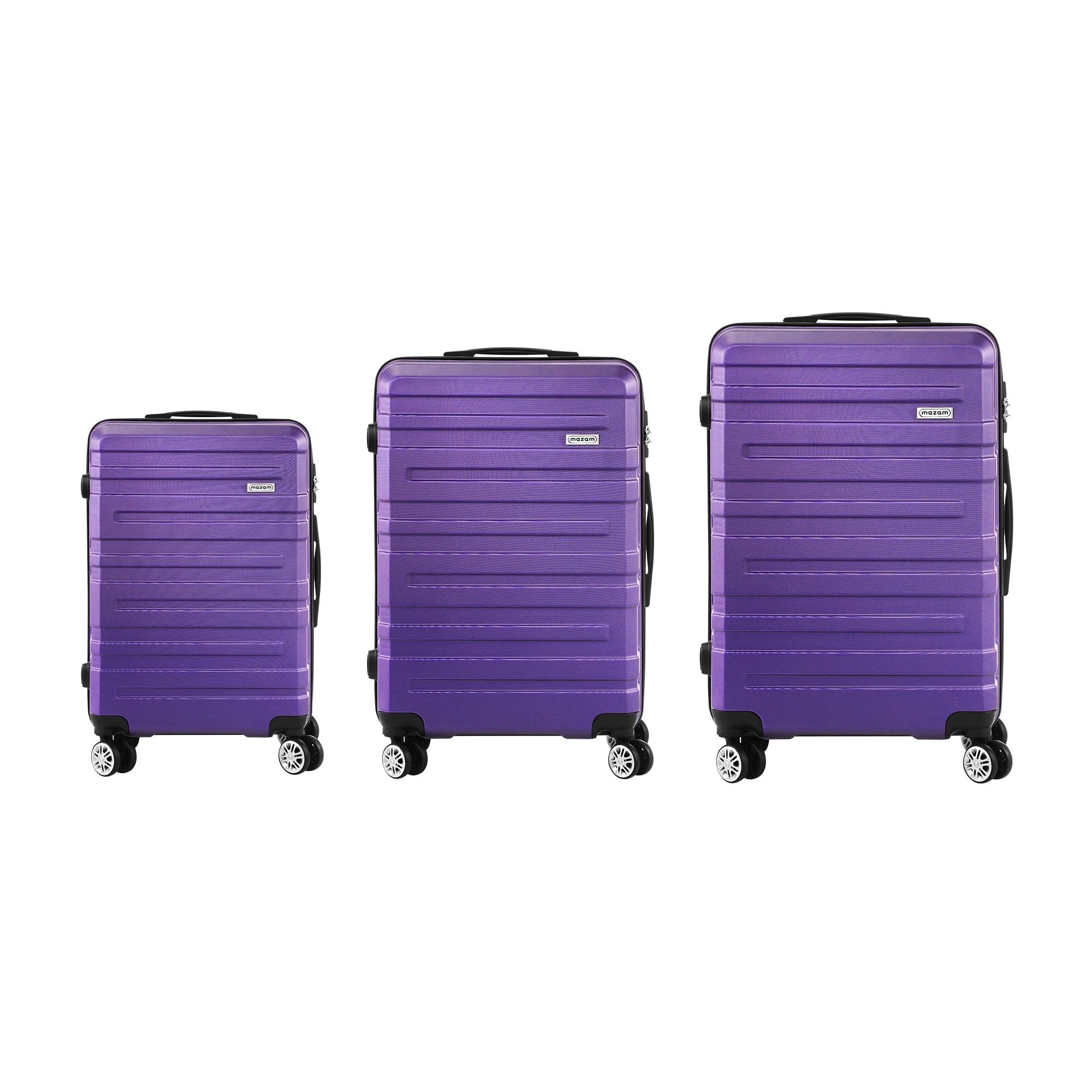 7 Mazam 3PCS Luggage Suitcase Trolley Set Travel TSA Lock ABS Hard Case - Purple, 7 of 9