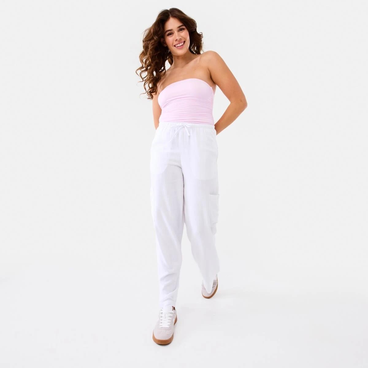 2 Sleeveless Ruched Tube Top Chery Pink, 2 of 9