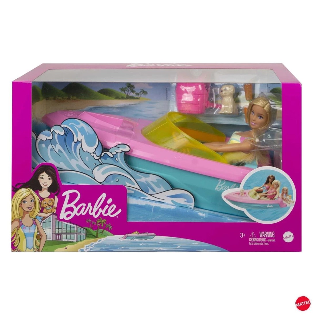 1 Barbie Doll and Boat with Puppy and Accessories, 1 of 6