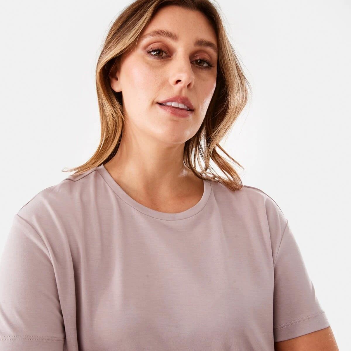 4 Short Sleeve Drape T-shirt Storm Pnk, 4 of 6