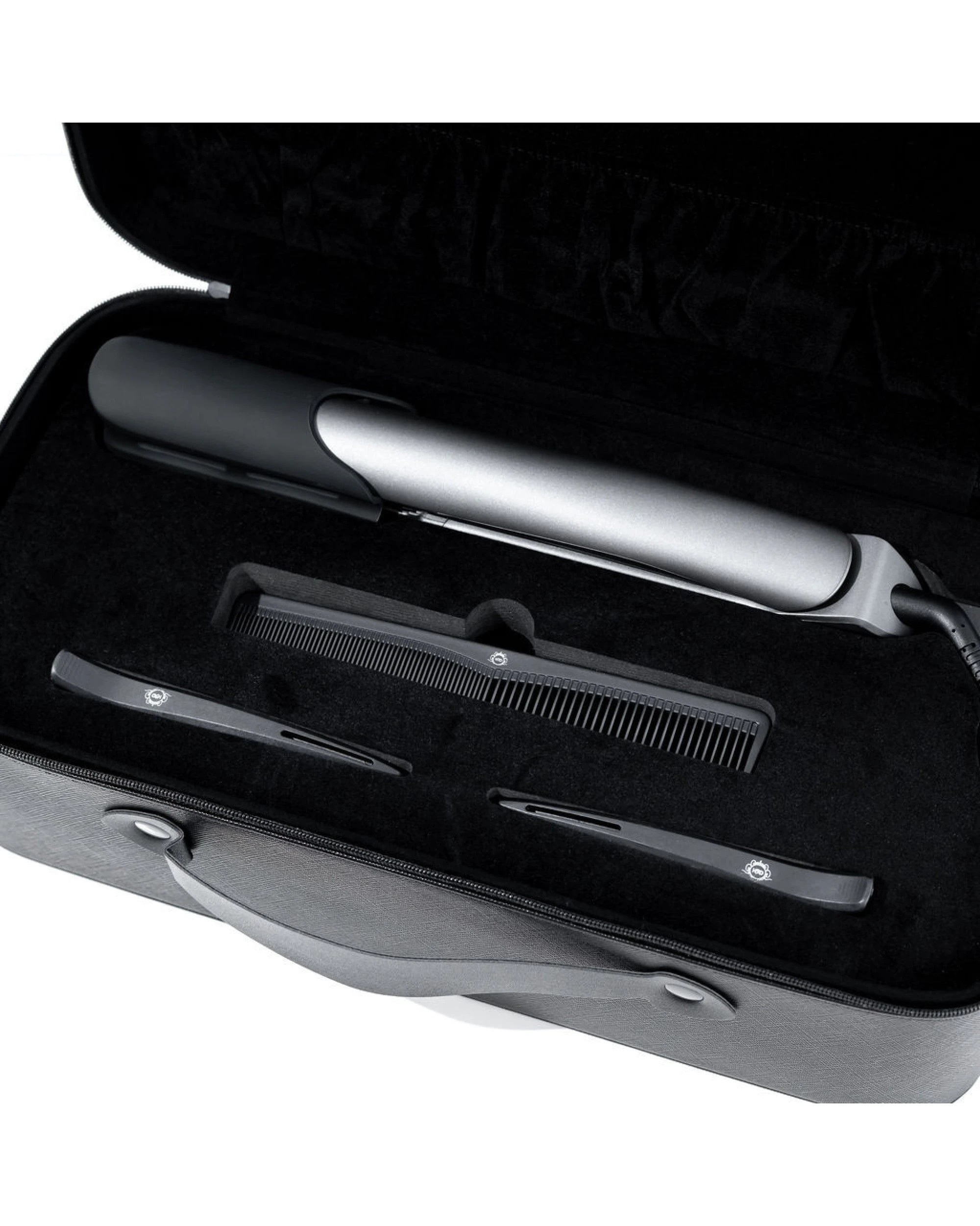 2 H2D Opulence Professional Ionic Hair Straightener w/ LED Mirror in Space Grey, 2 of 10
