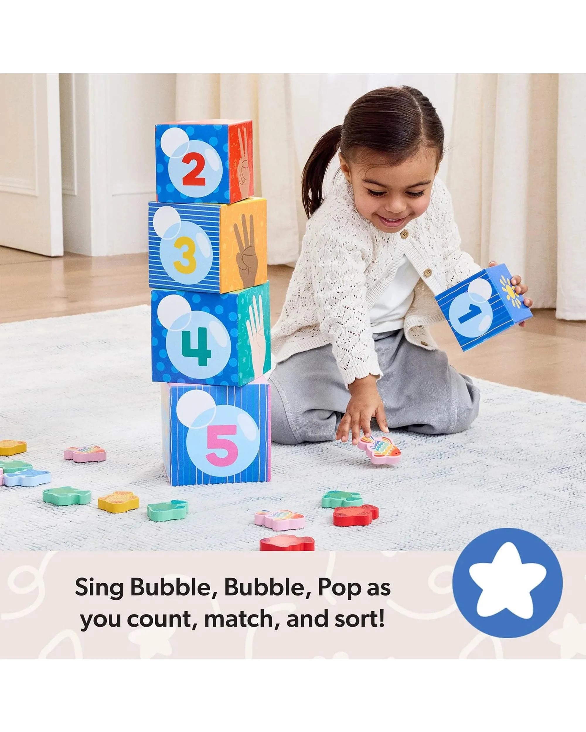 6 Melissa and Doug Ms Rachel Sort and Count Nesting Blocks, 6 of 9