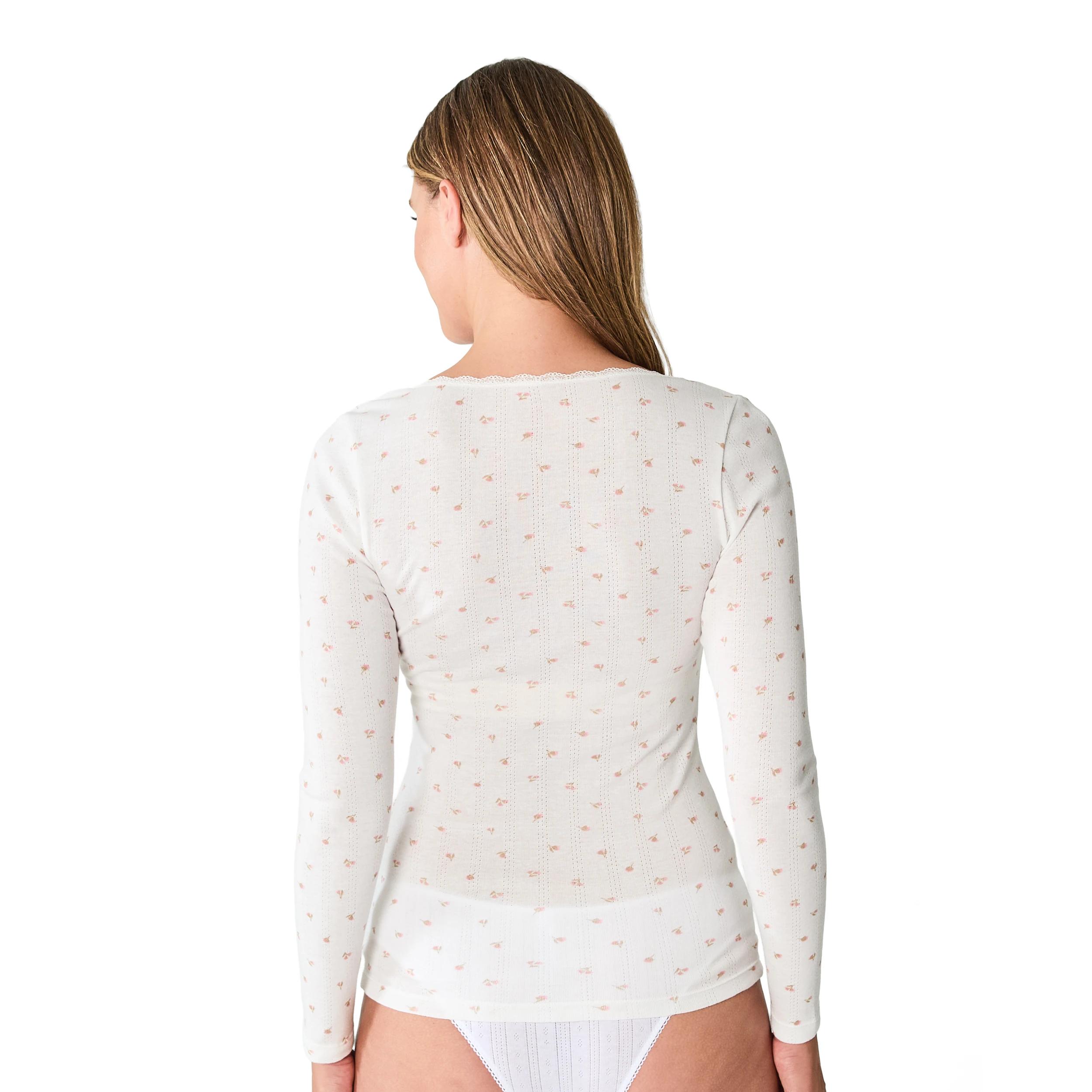 2 Pointelle Long Sleeve Thermal Top Esw, 2 of 8