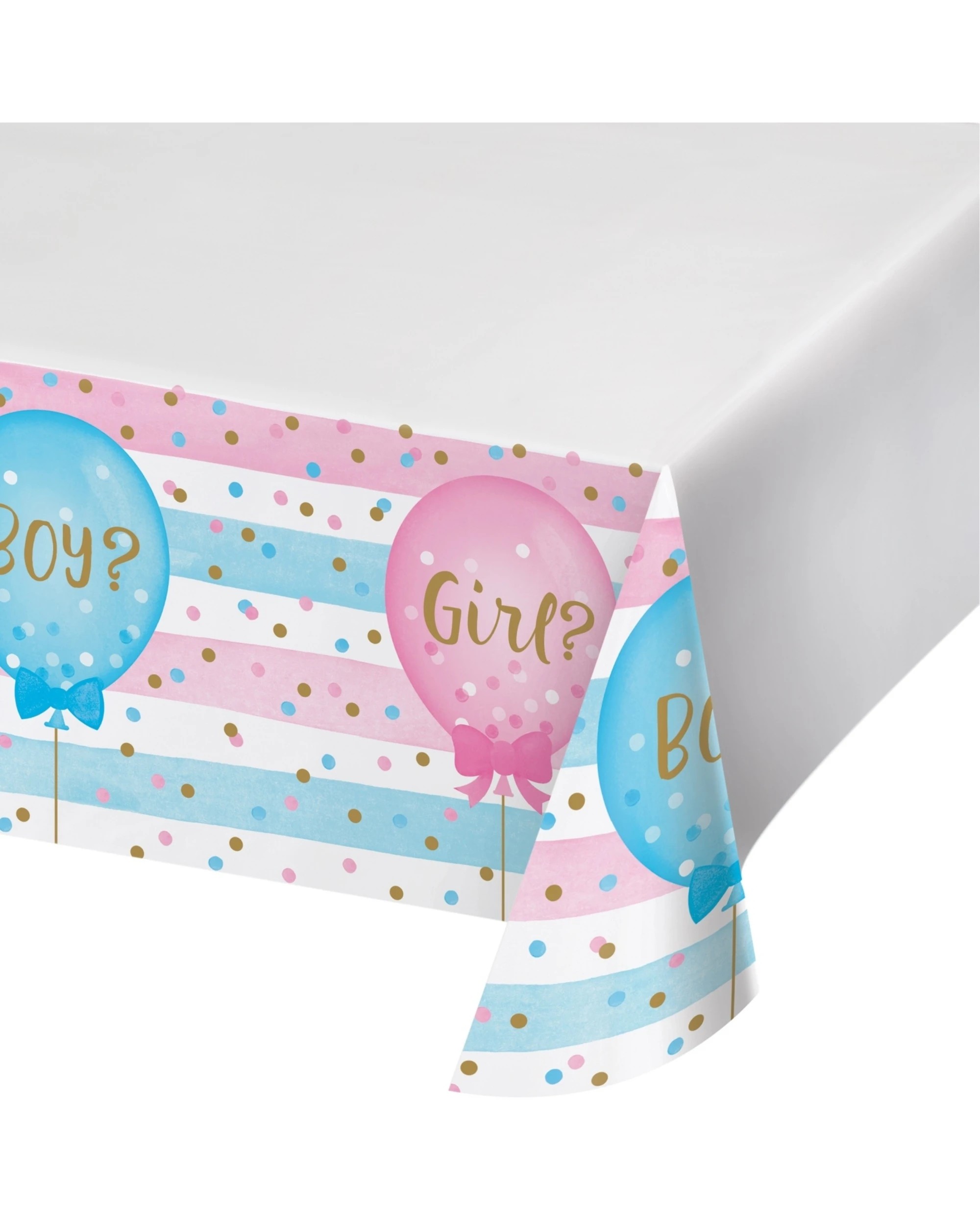 1 Gender Reveal Balloons Plastic Tablecloth, 1 of 1