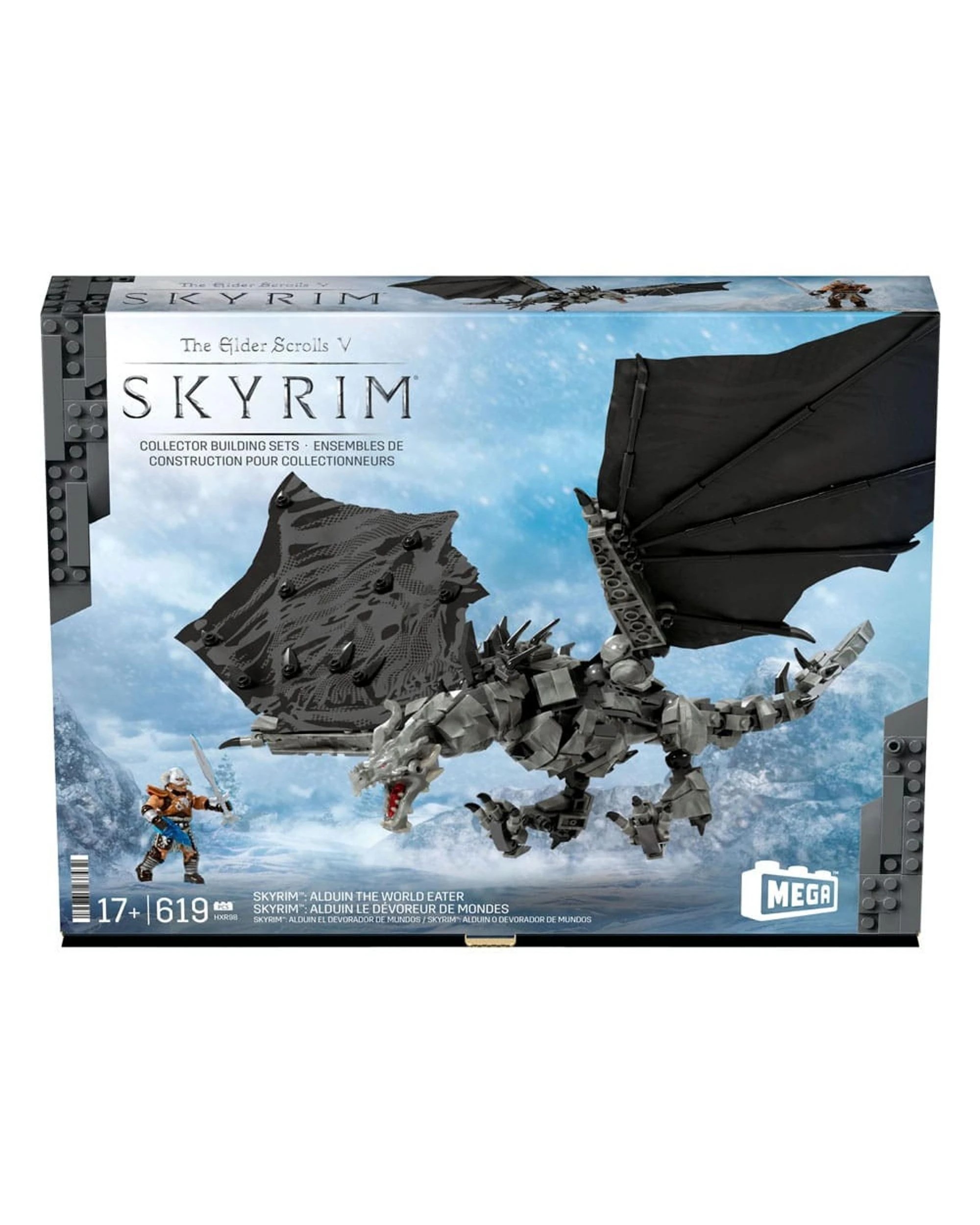 Mega Bloks The Elder Scrolls V Skyrim Alduin the World Eater Collector ...