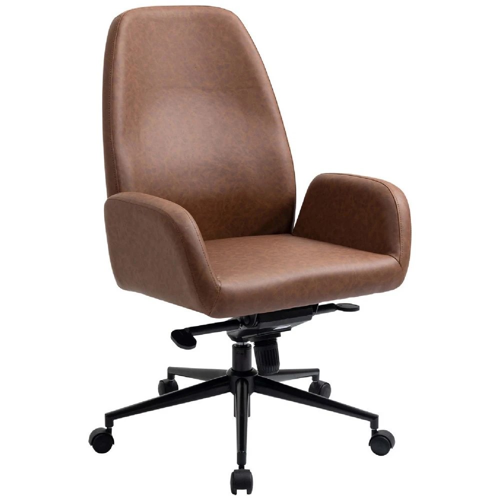1 Lindenberg Chair PU Brown Ergonomic Chairs and Desk Chairs, 1 of 10