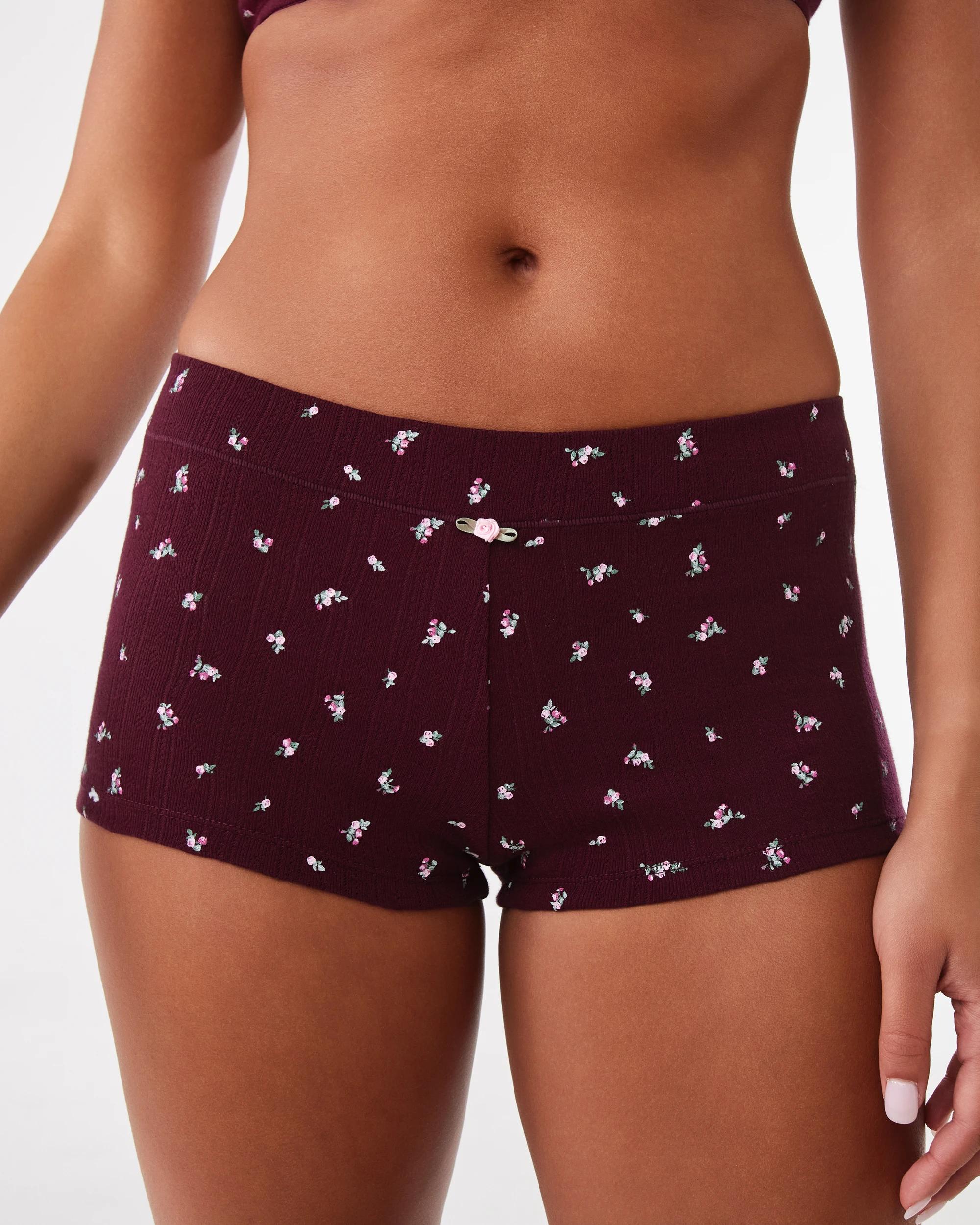 4 3 Pack Pointelle Boyleg Shorties Vlvt Ditsy, 4 of 10