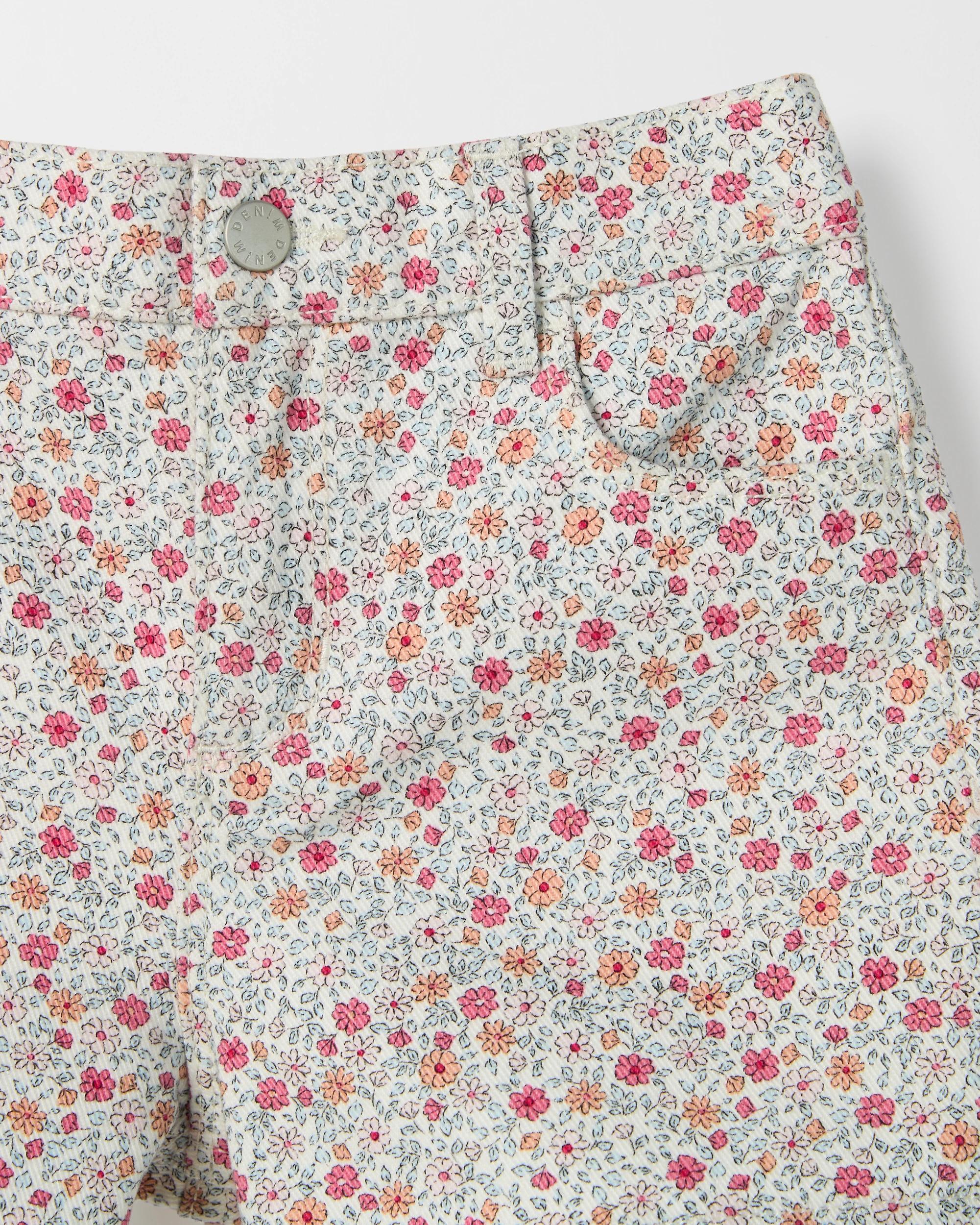 2 Target Denim All Over Print Denim Shorts YELLOW BASE/PINK DISTY, 2 of 2