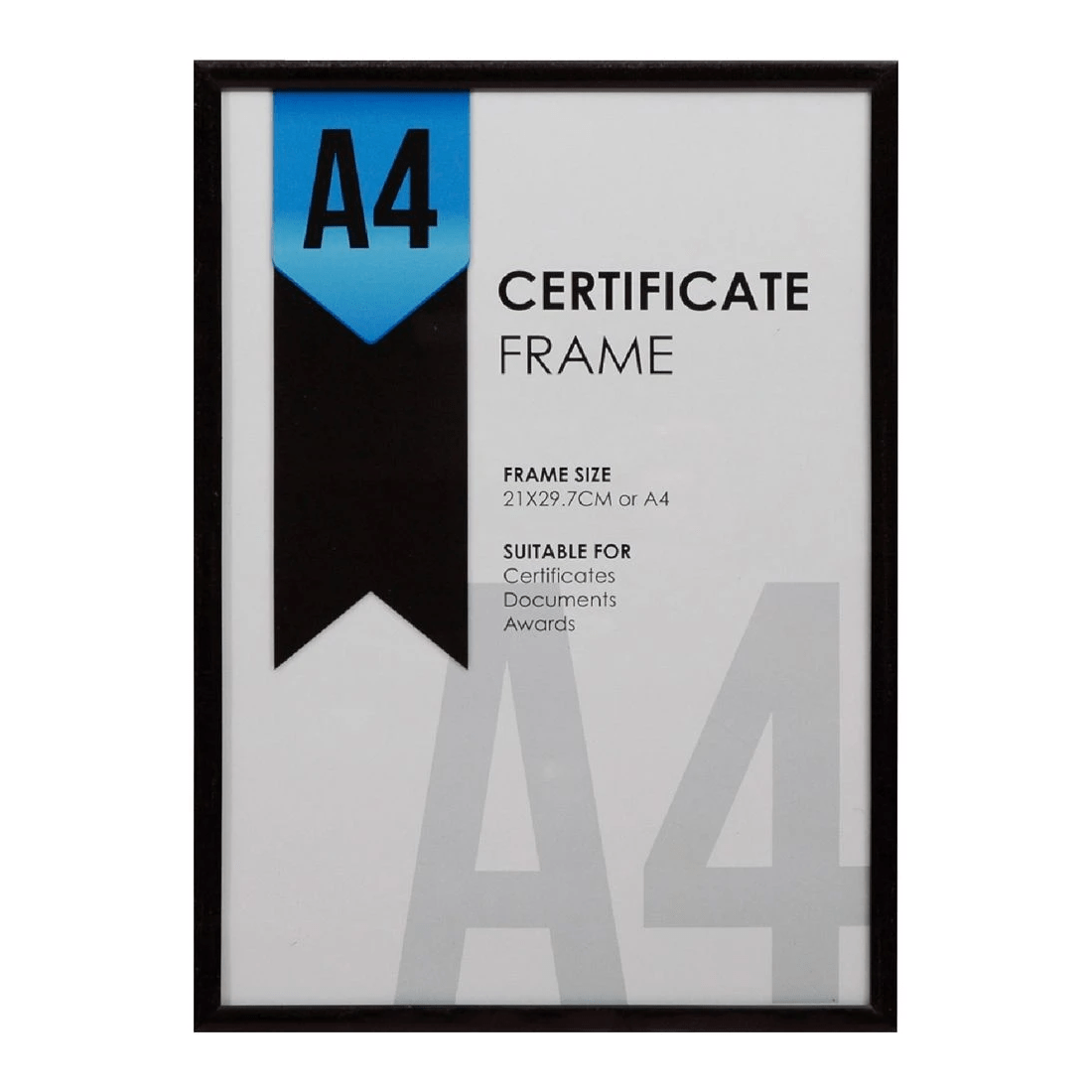 1 A4 Certificate Frame Black, 1 of 4