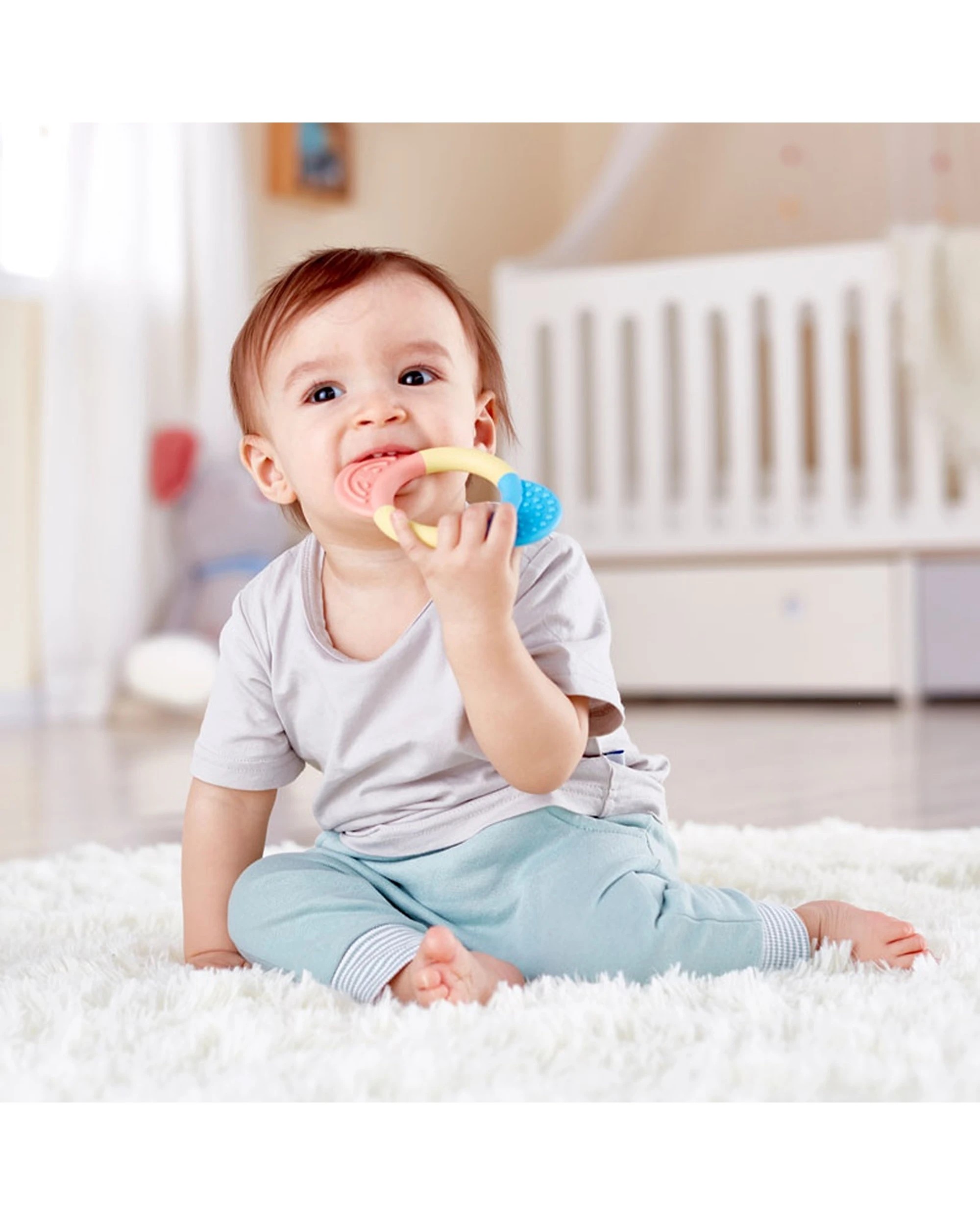 3 Hape Teether Ring Rice-Based Material 8x12.4cm For Babies, 3 of 3