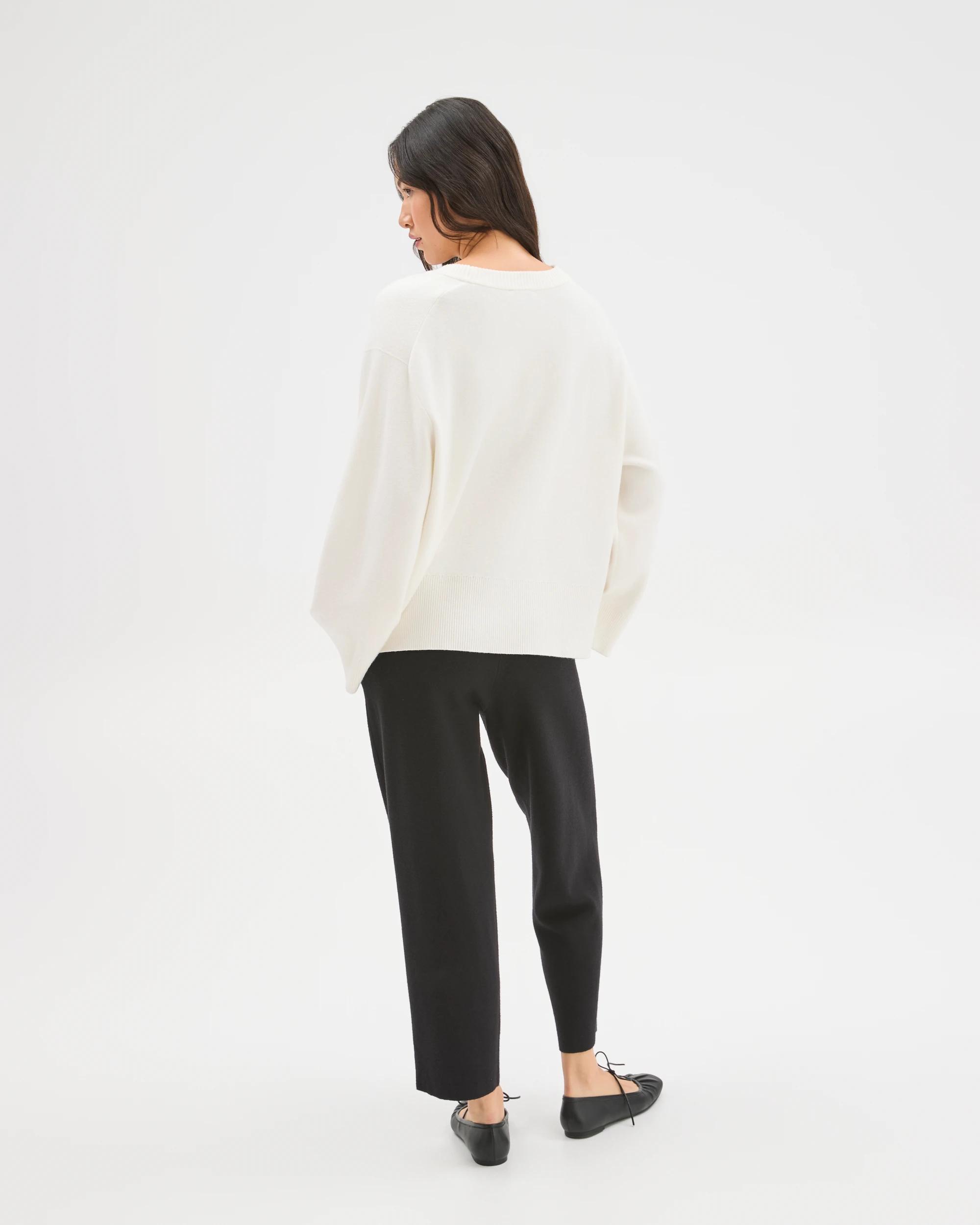 4 Target Woman Clean Knit Crew Neck Jumper CLOUD DANCER, 4 of 7