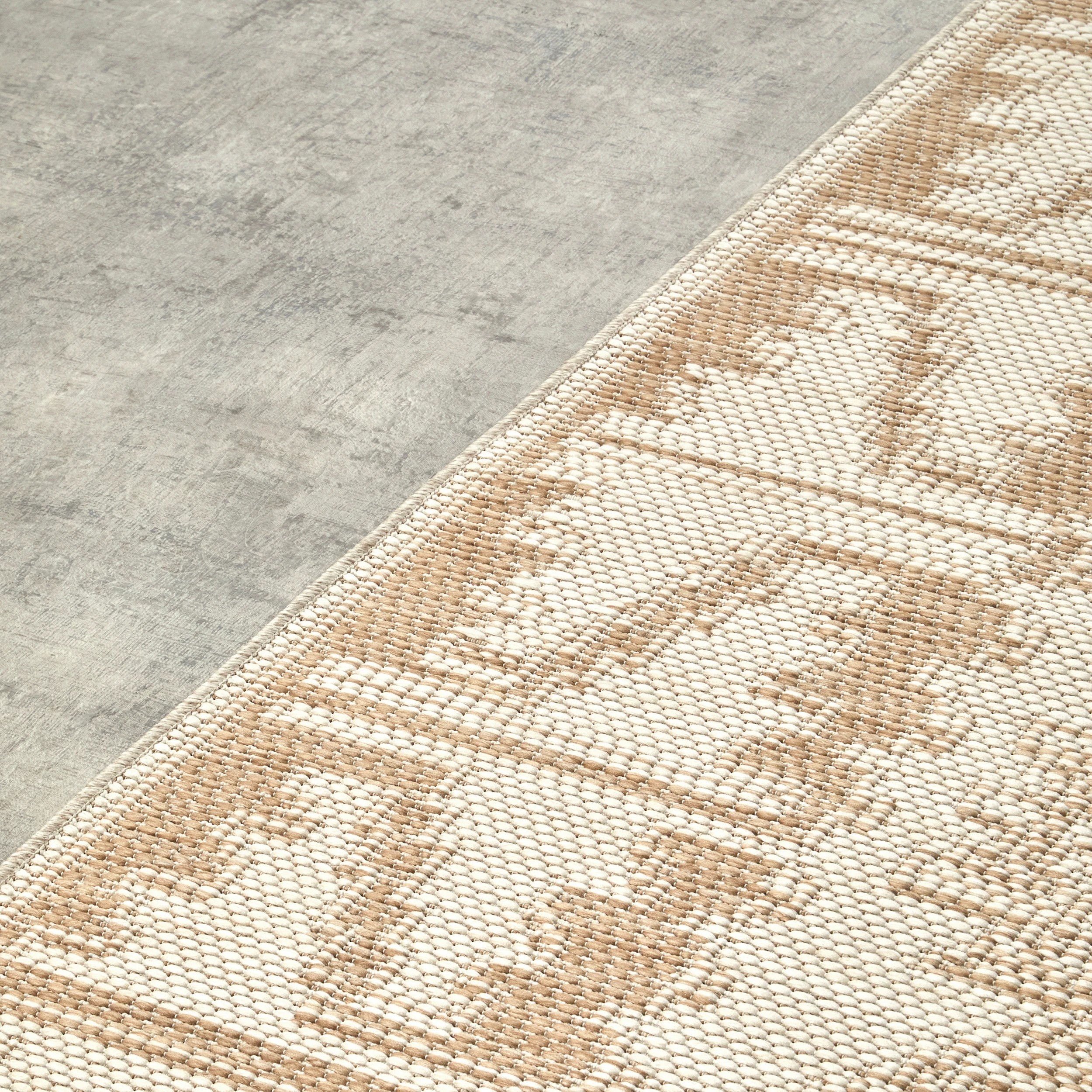 4 Common Ground Rugs Palmline Kuza 290x200cm - Large Outdoor Rug - Beige, 4 of 8