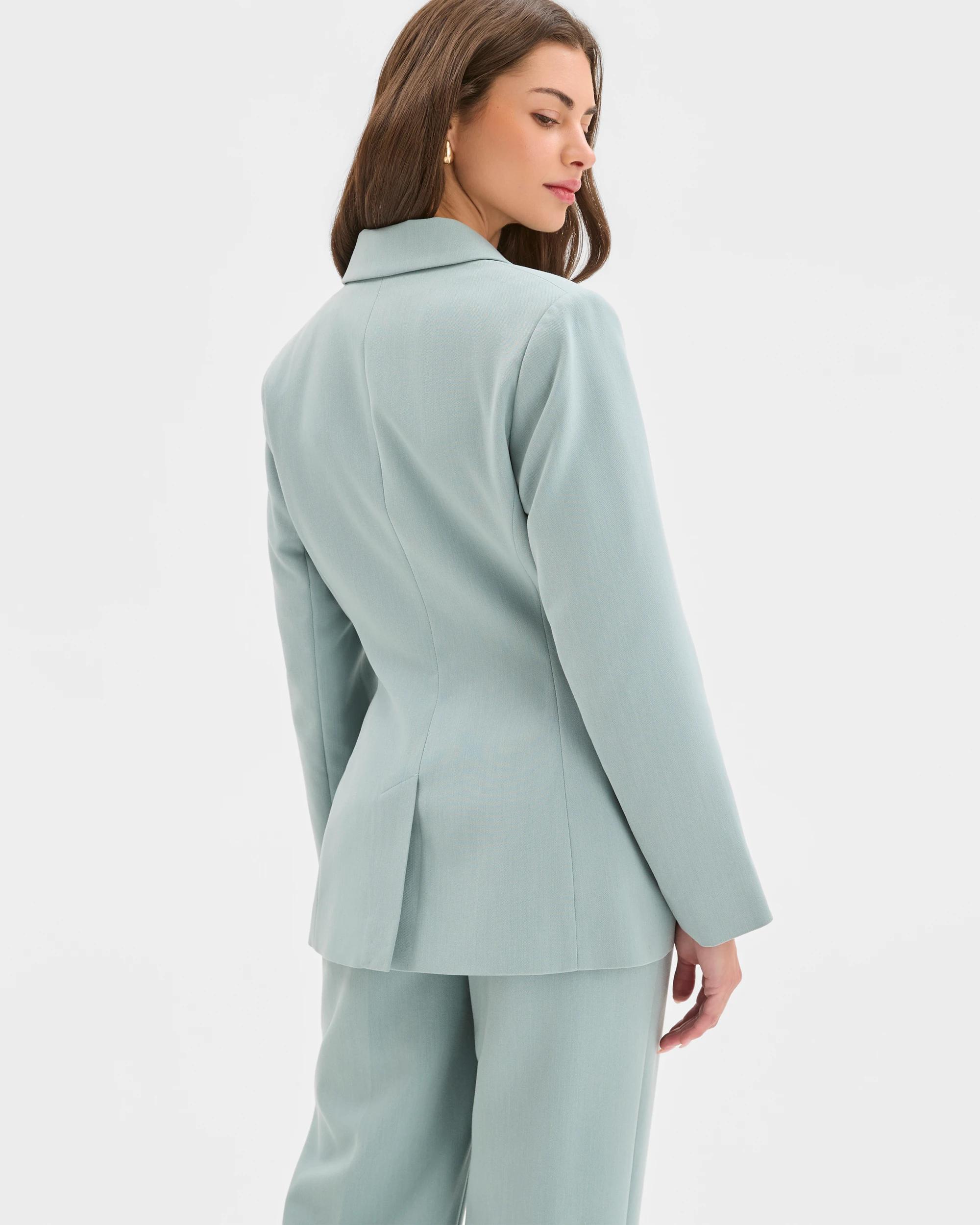 5 Target Petites Petites Single Breasted Self Stripe Blazer SLATE, 5 of 5