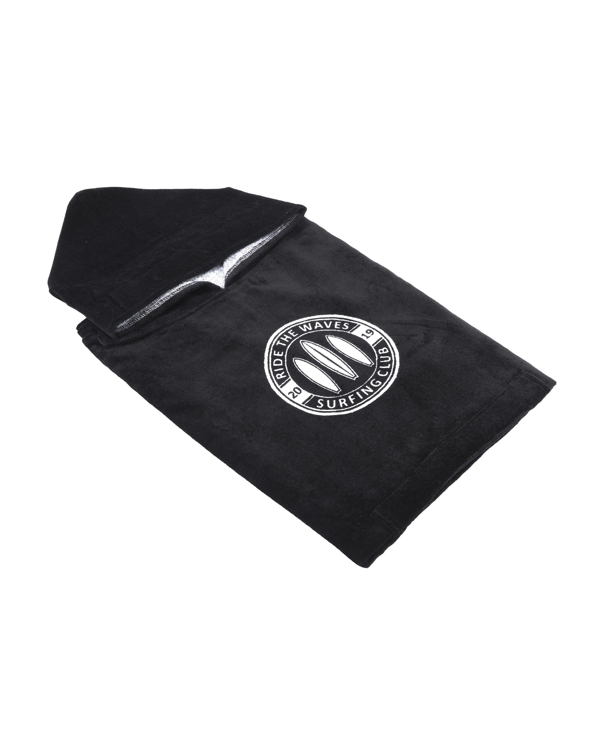 7 Adult Cotton Hooded Beach Towel - Black, 7 of 10