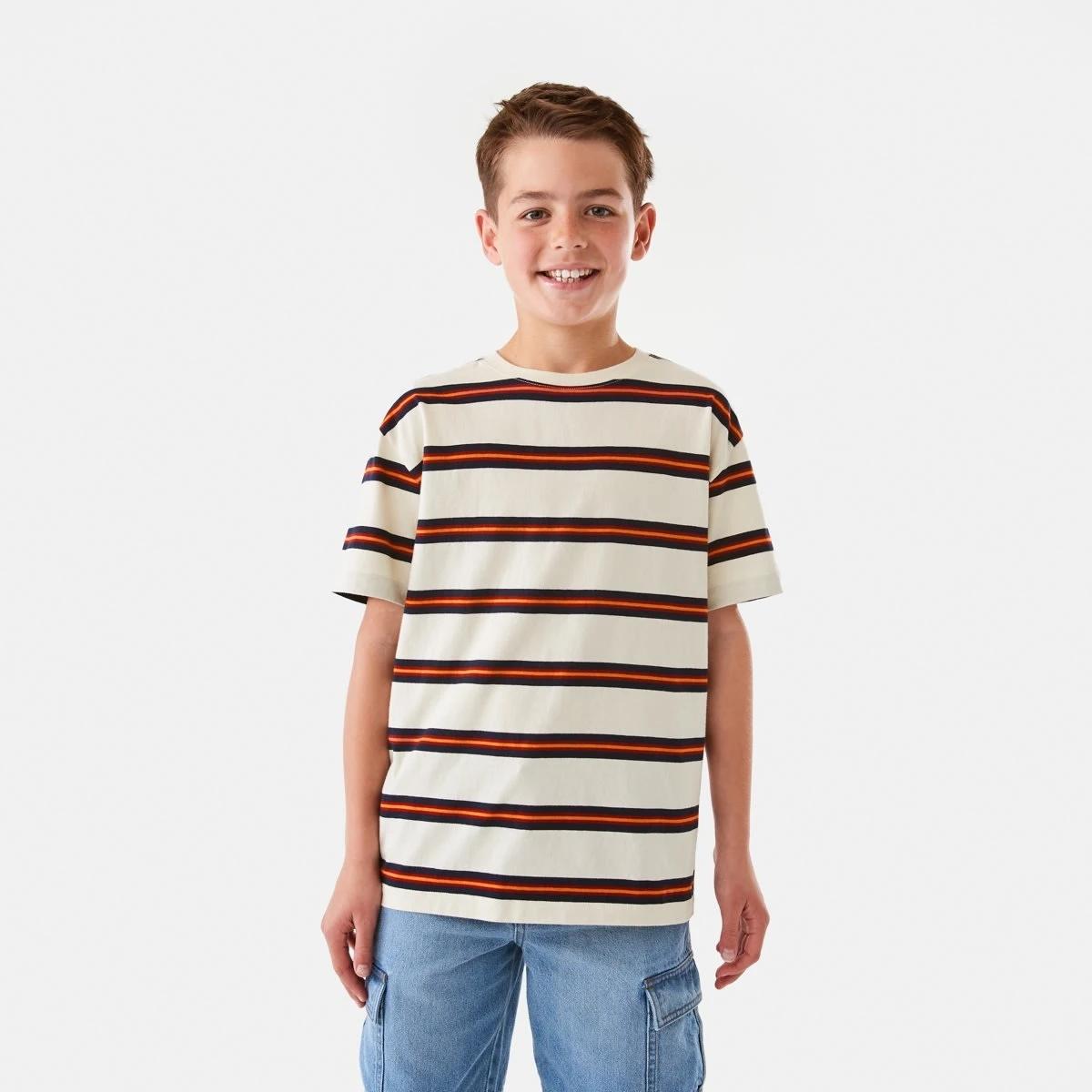 1 Short Sleeve Stripe T-shirt Bge Rtrstr, 1 of 8