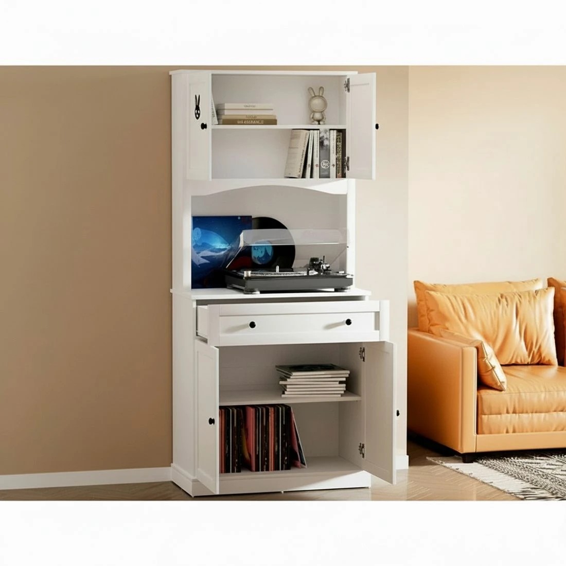 7 Artiss Buffet Sideboard Hutch Cabinet - White, 7 of 8