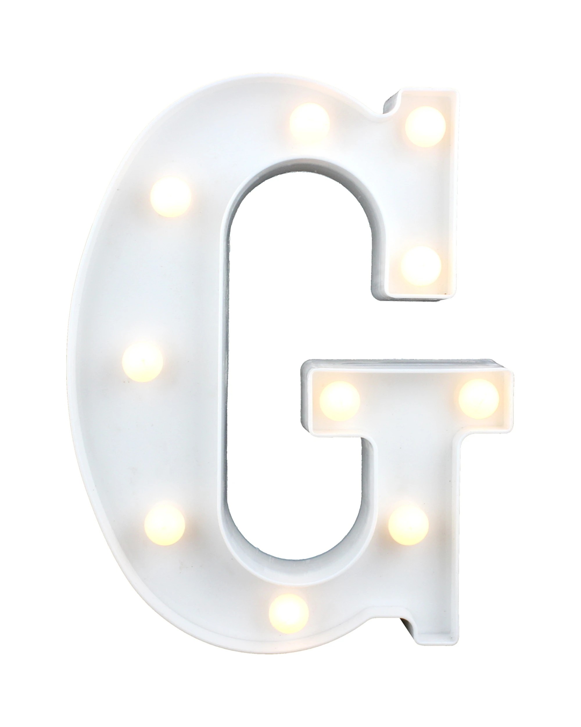 1 Partyrama LED Light Up Letter G White, 1 of 3