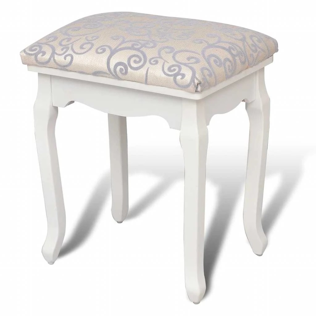 1 vidaXL Vanity table Pattern - White, 1 of 5