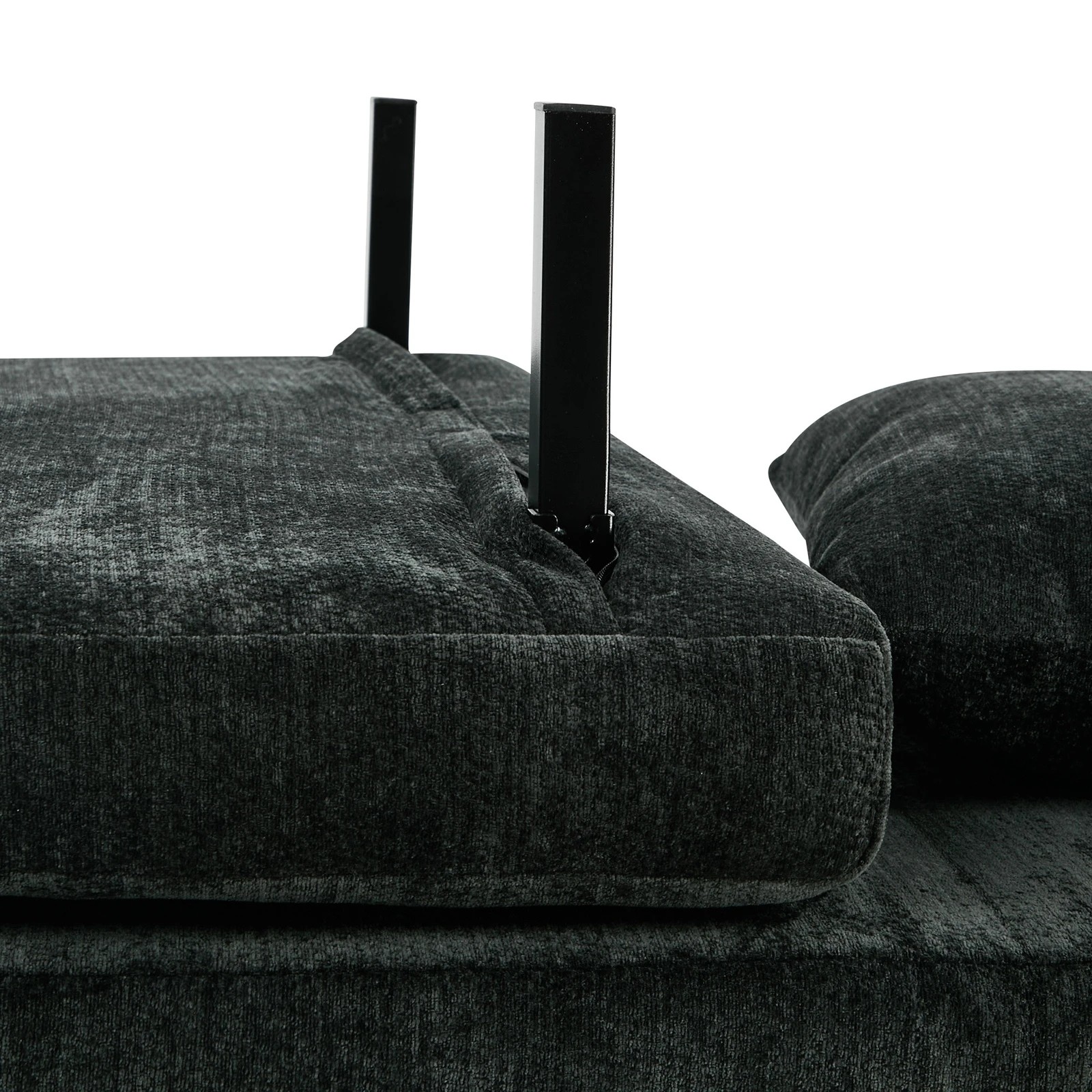 5 Oikiture Double Sofa Bed Lounge Recliner Love Seat Chenille - Charcoal, 5 of 10