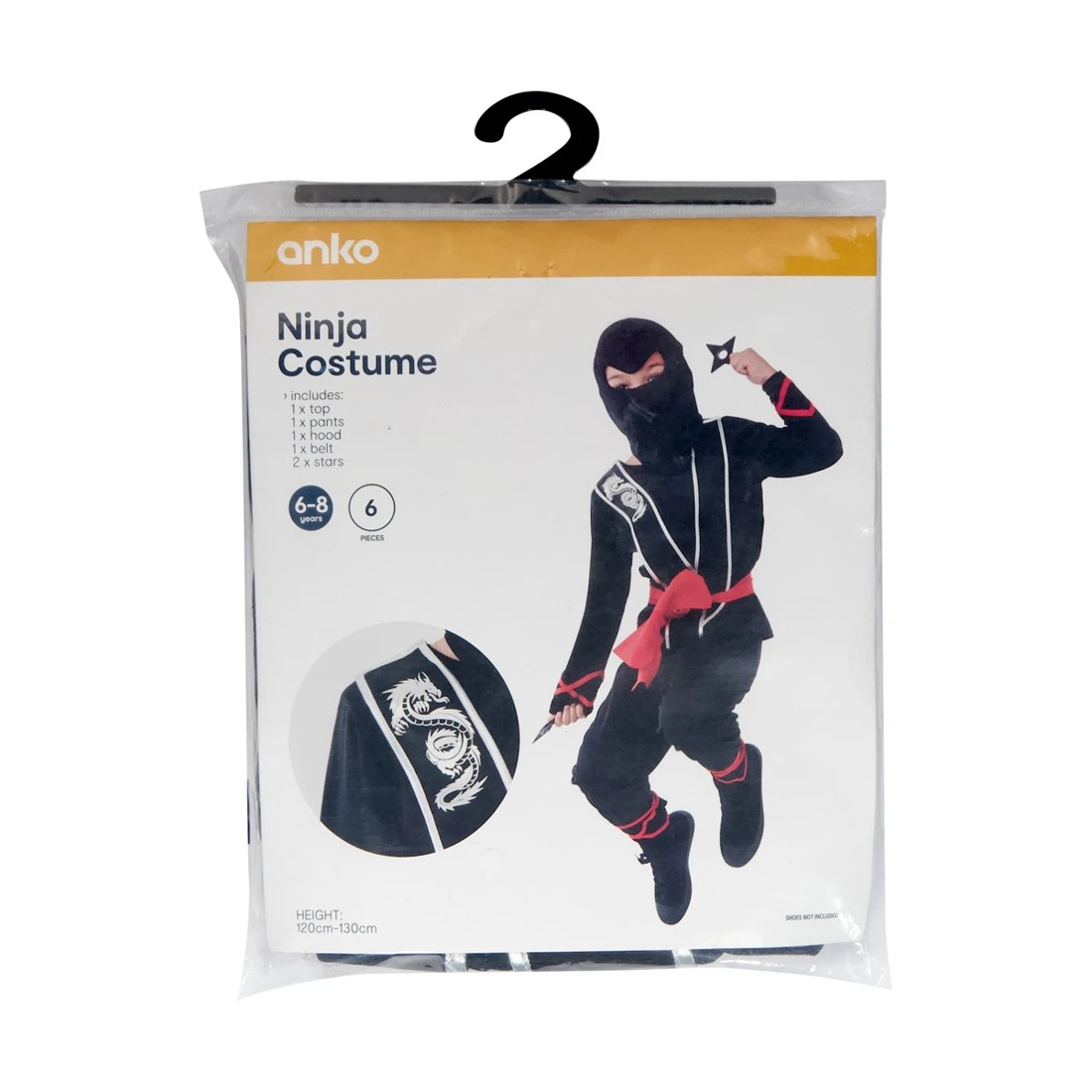 10 6 Piece Ninja Costume - Ages 6-8, 10 of 10