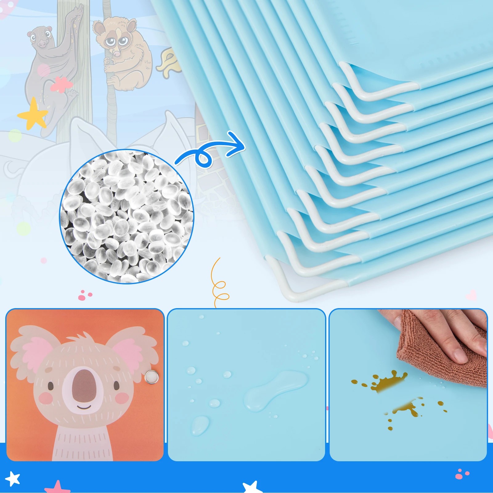 2 Costway 12-Cube Kids Wardrobe DIY Armoire Closet - Blue, 2 of 6