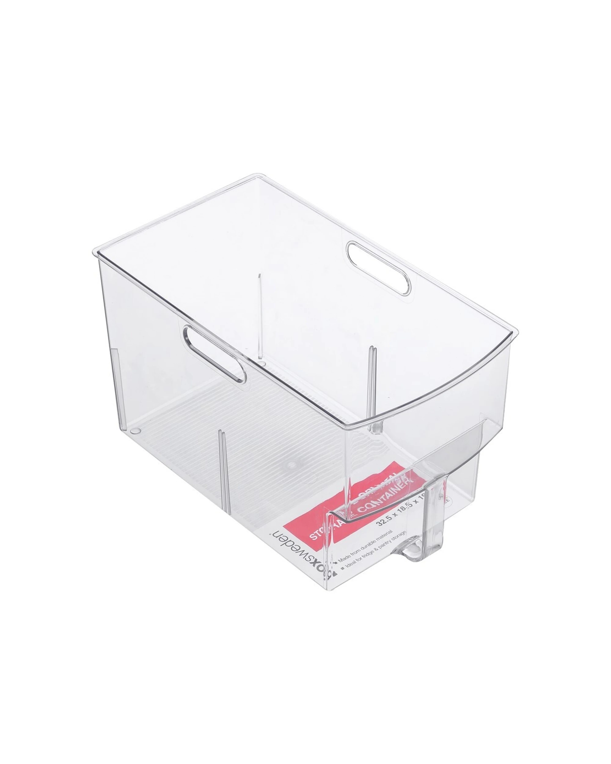 2 BOXSWEDEN Crystal Storage Bin W Handles 3 Pack Fridge Storage Container
 - plain, 2 of 4