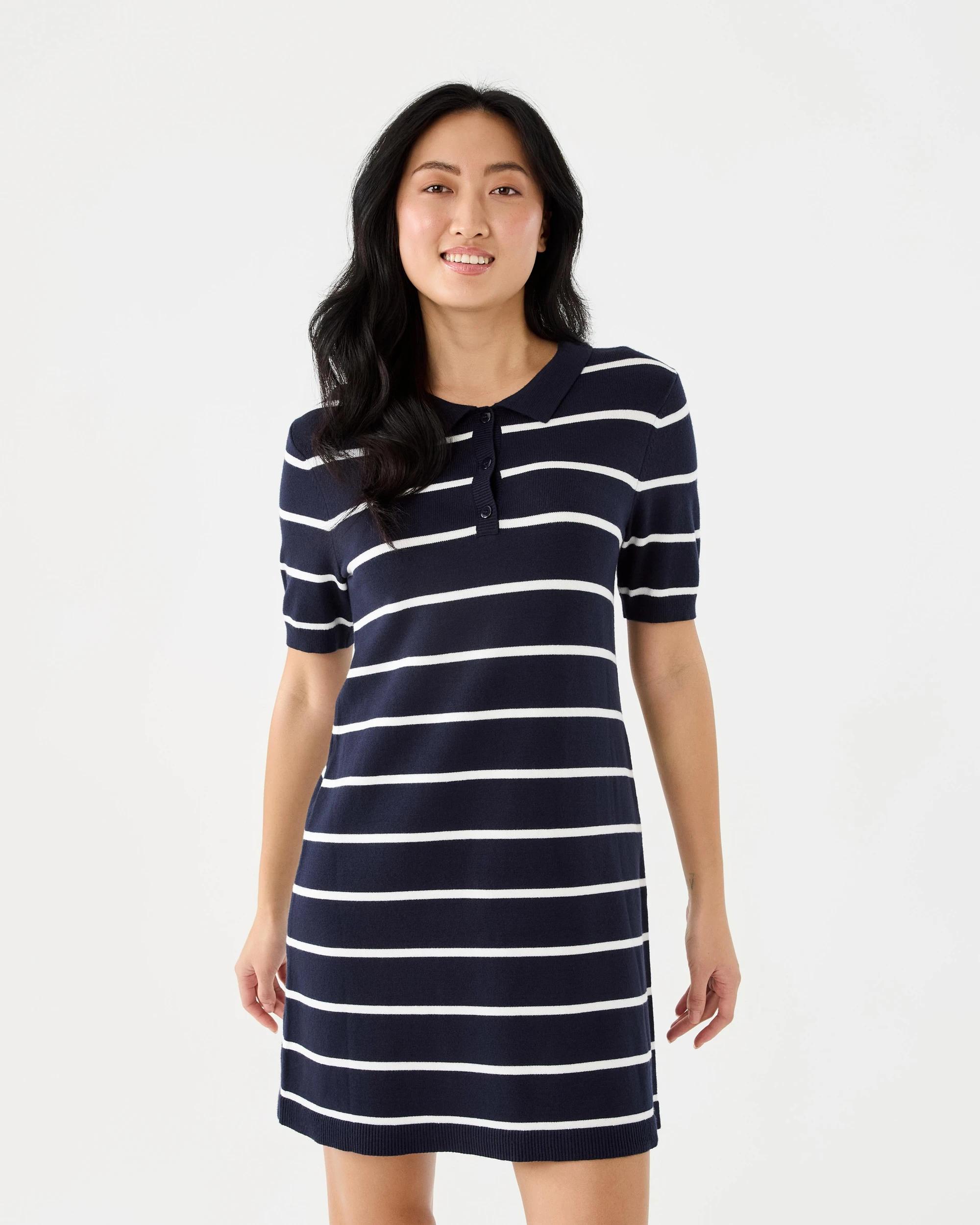 Short Sleeve True Knit Polo Mini Dress - Kmart