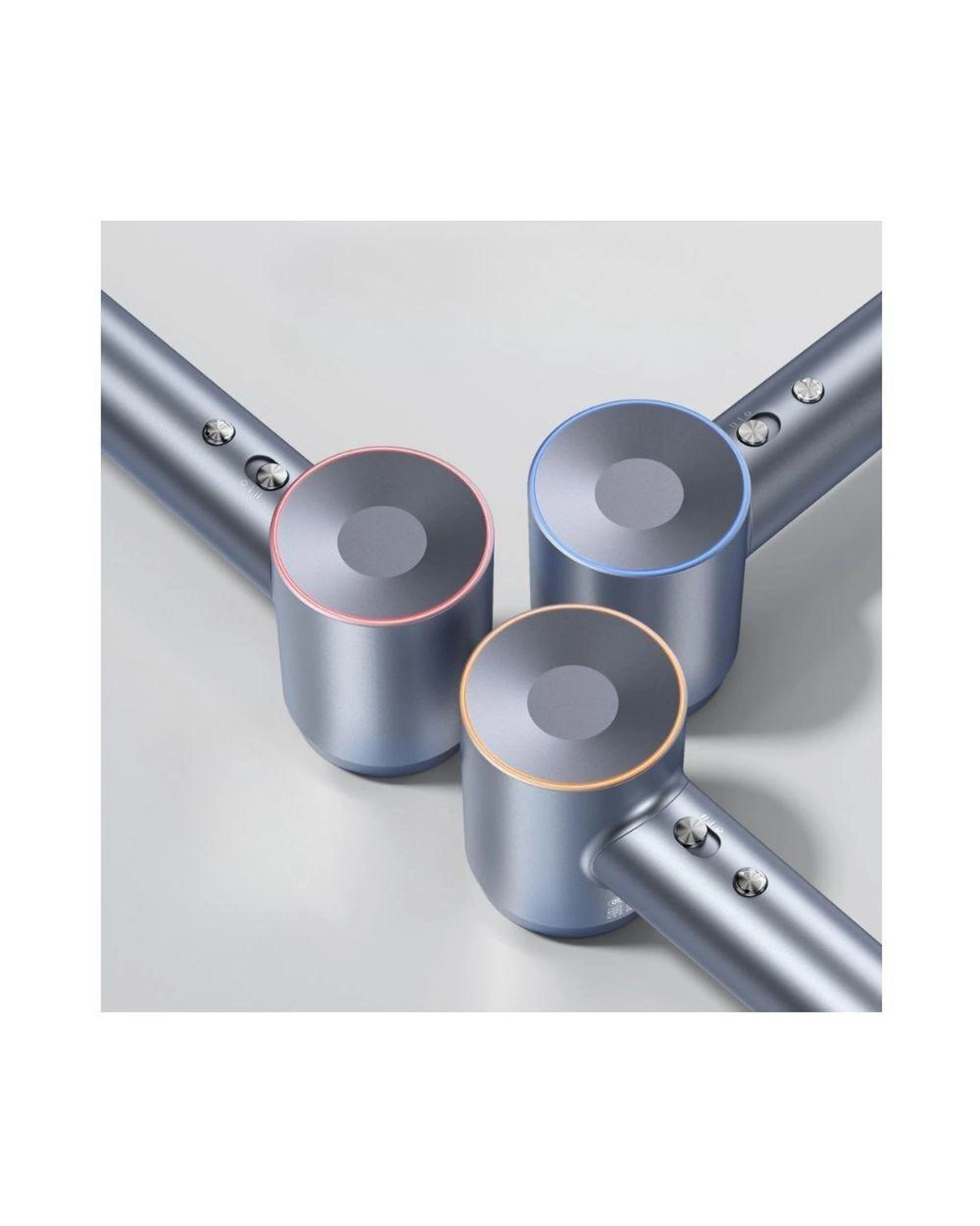 2 Laifen Swift Special High Speed Hair Dryer Silver Blue 110000 RPM with 3 Styling Nozzles, 2 of 3