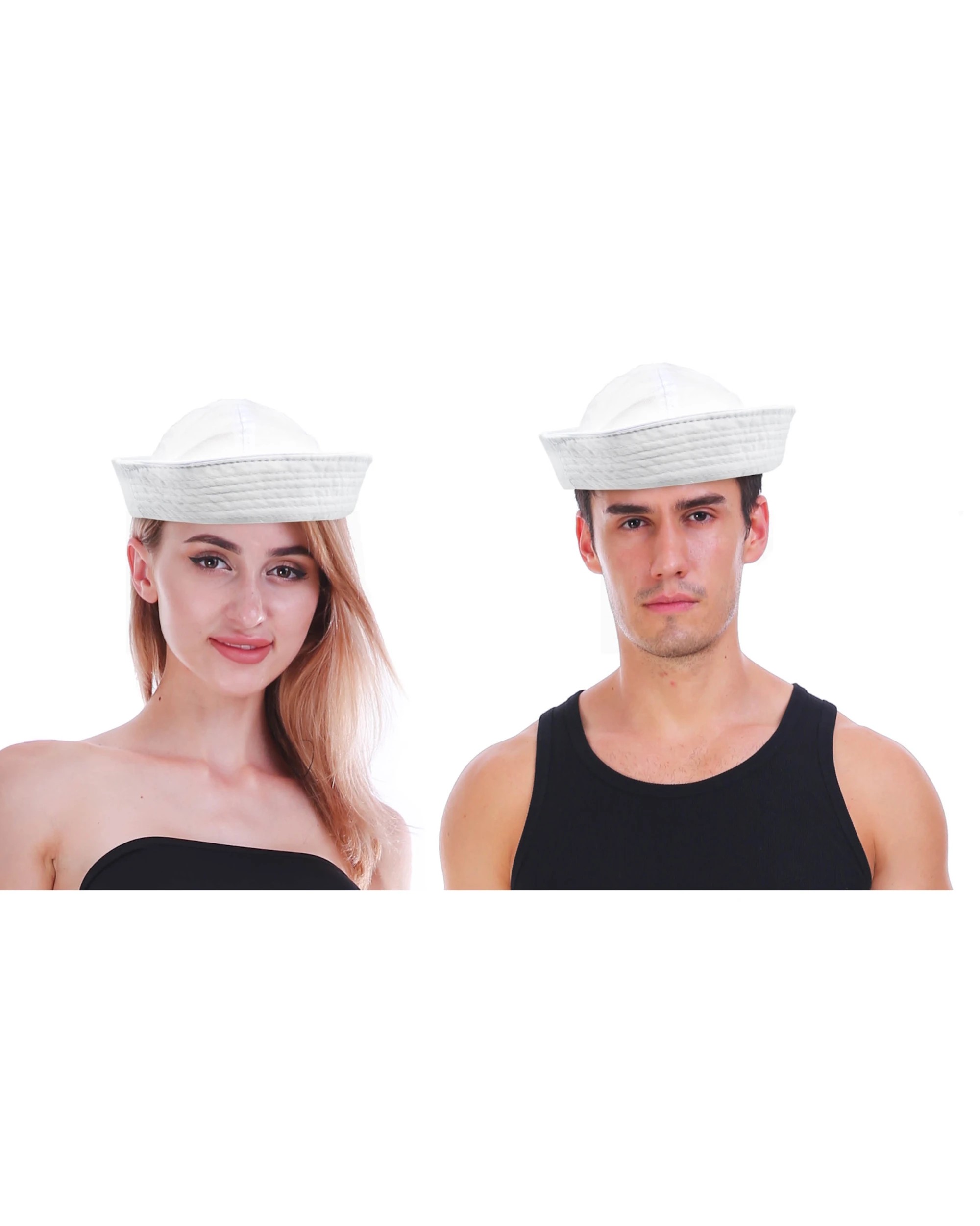 1 Partyrama Adult White Sailors Hat - Adult One Size, 1 of 1
