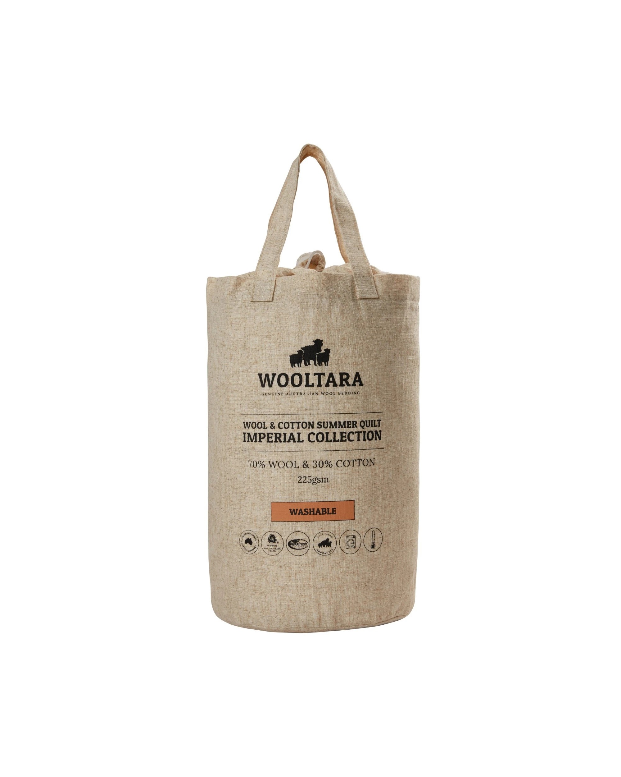 5 Wooltara Imperial Lightweight Australian Washable Wool and Cotton Blend Quilt - Double Bed - White, 5 of 5