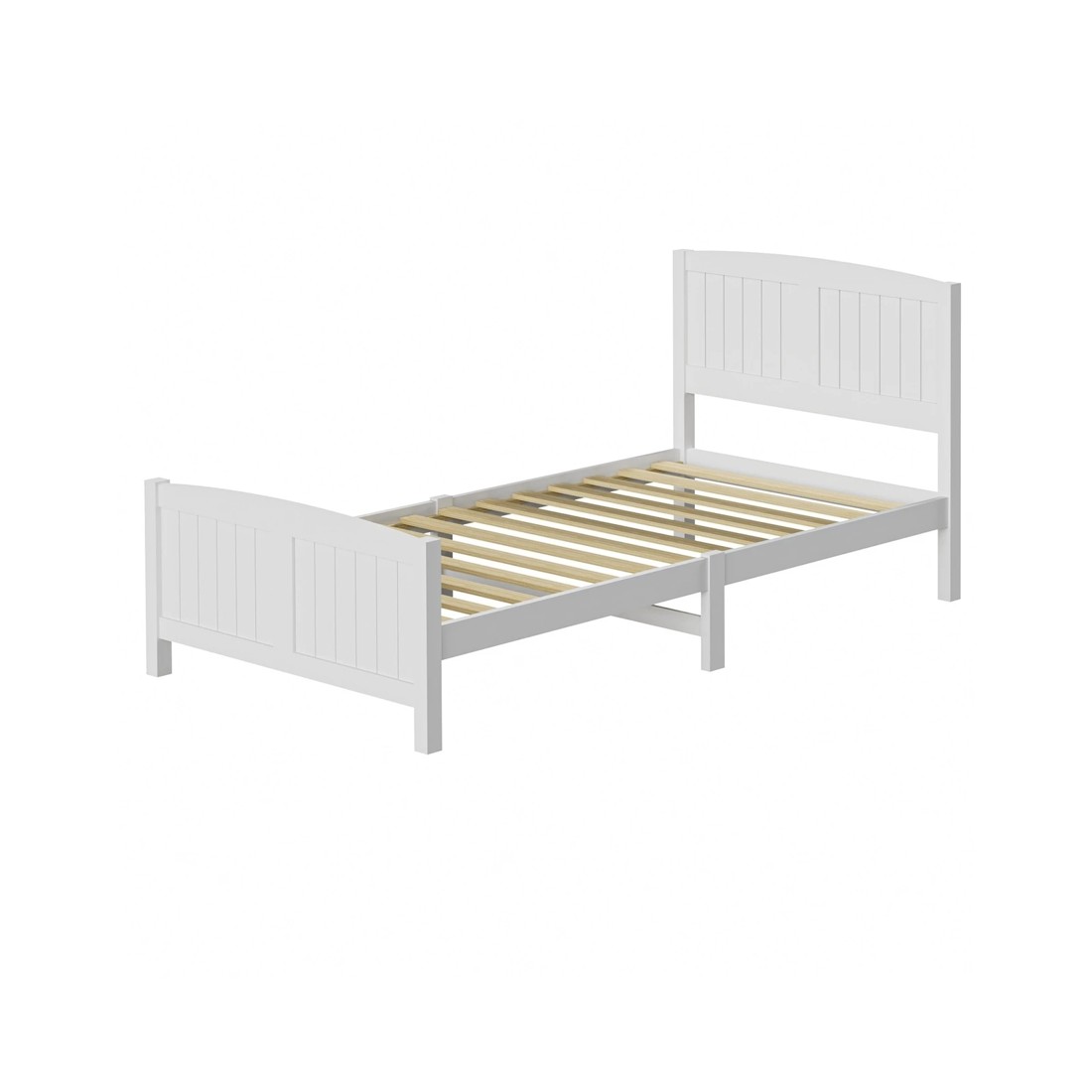 7 Oikiture Bed Frame King Singe Size Wooden Base Timber Platform
 - White, 7 of 10