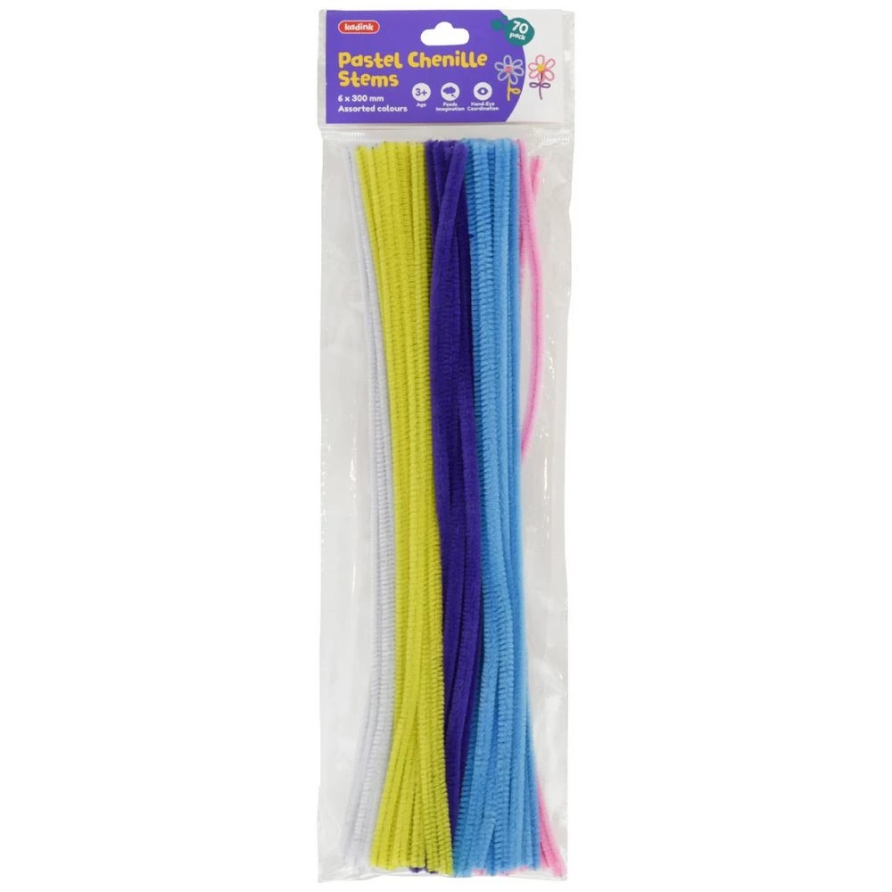 1 Kadink Chenille Stems Pastel 70 Pack, 1 of 3