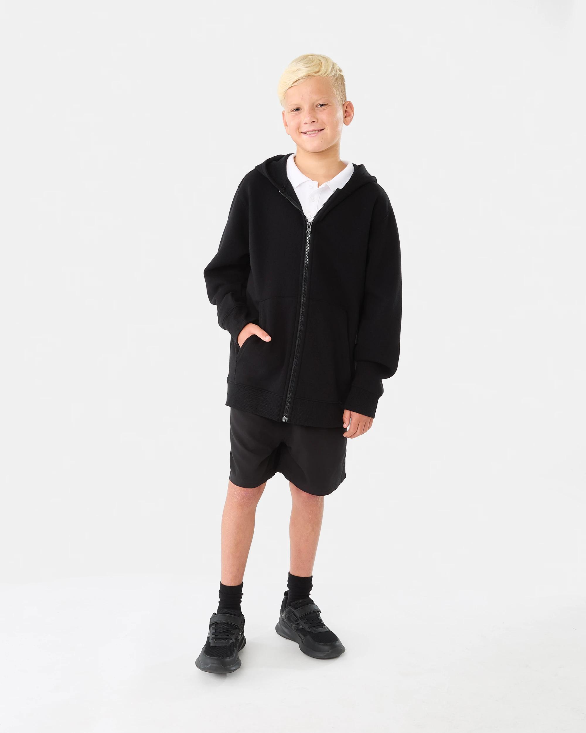 6 Zip Through Hoodie Black, 6 of 7