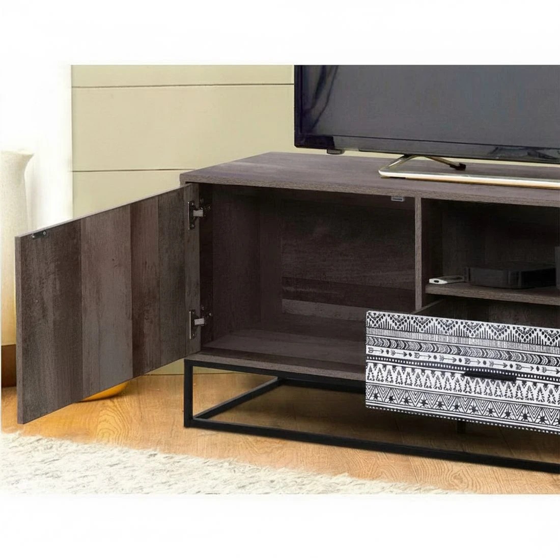 5 Artiss TV Cabinet Entertainment Unit 180cm Industrial - Brown, 5 of 7