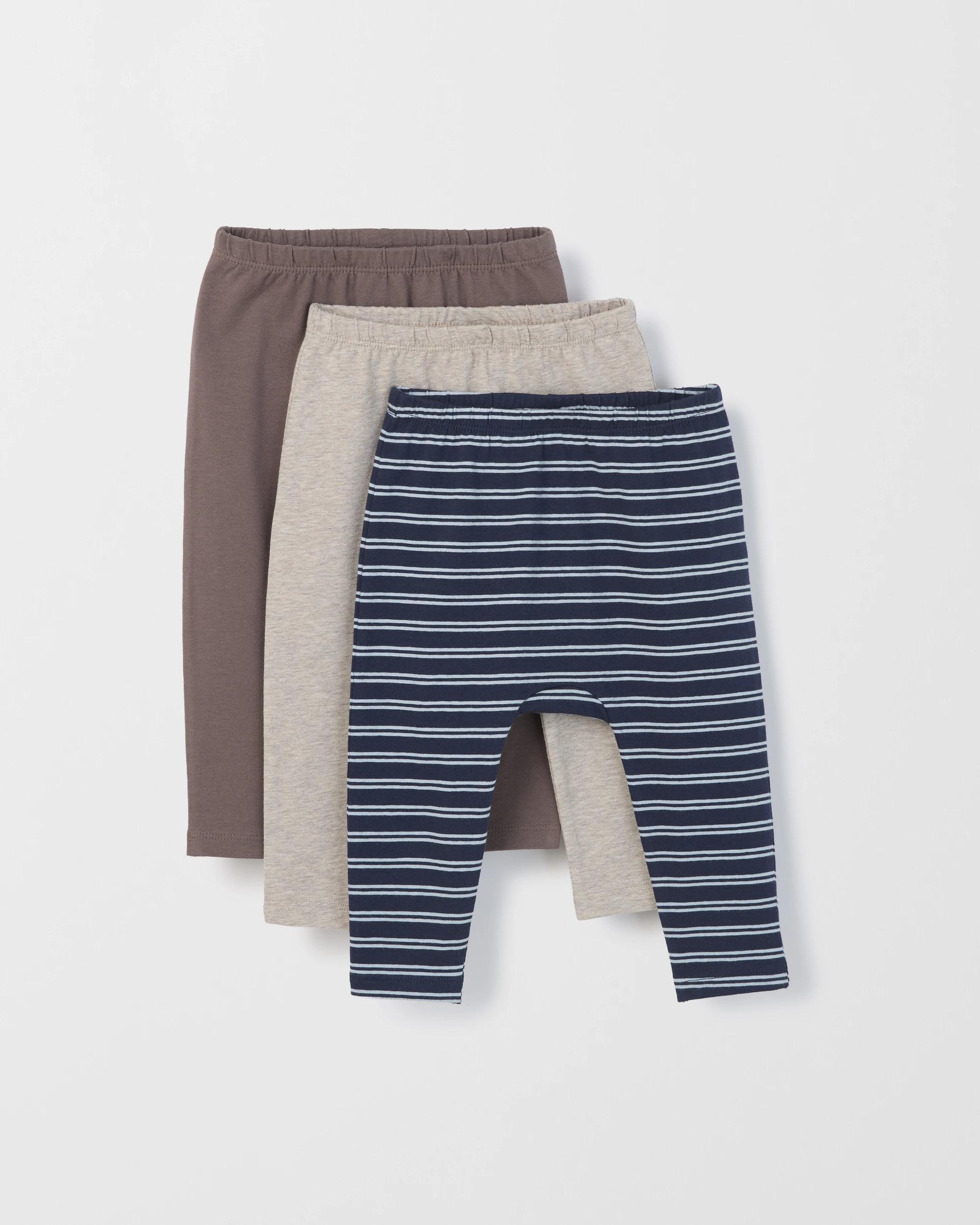 1 Target Baby Baby Organic Cotton 3 Pack Leggings STRIPE BLUE, 1 of 5