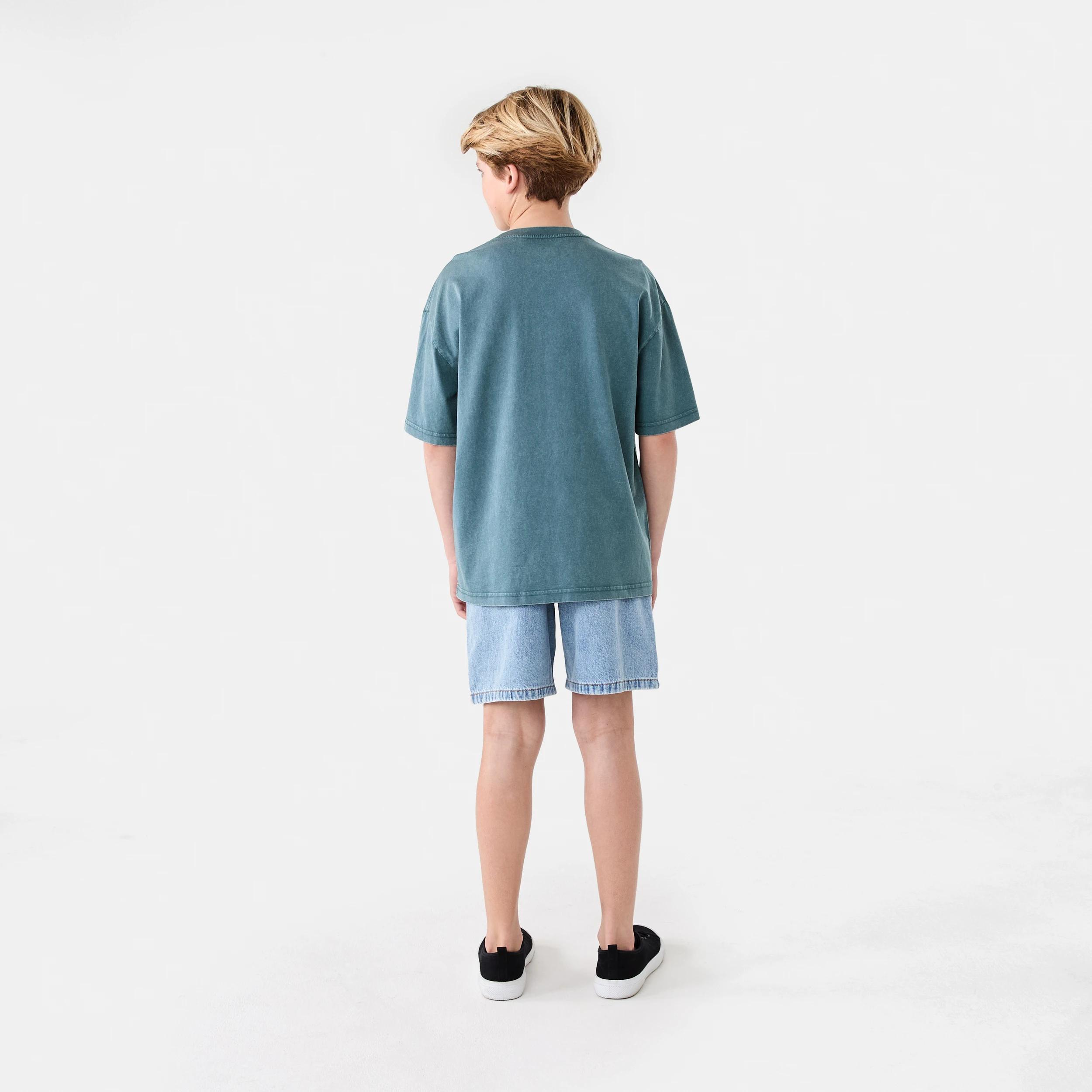 6 Short Sleeve Oversized Acid Wash T-shirt Darktegre, 6 of 6