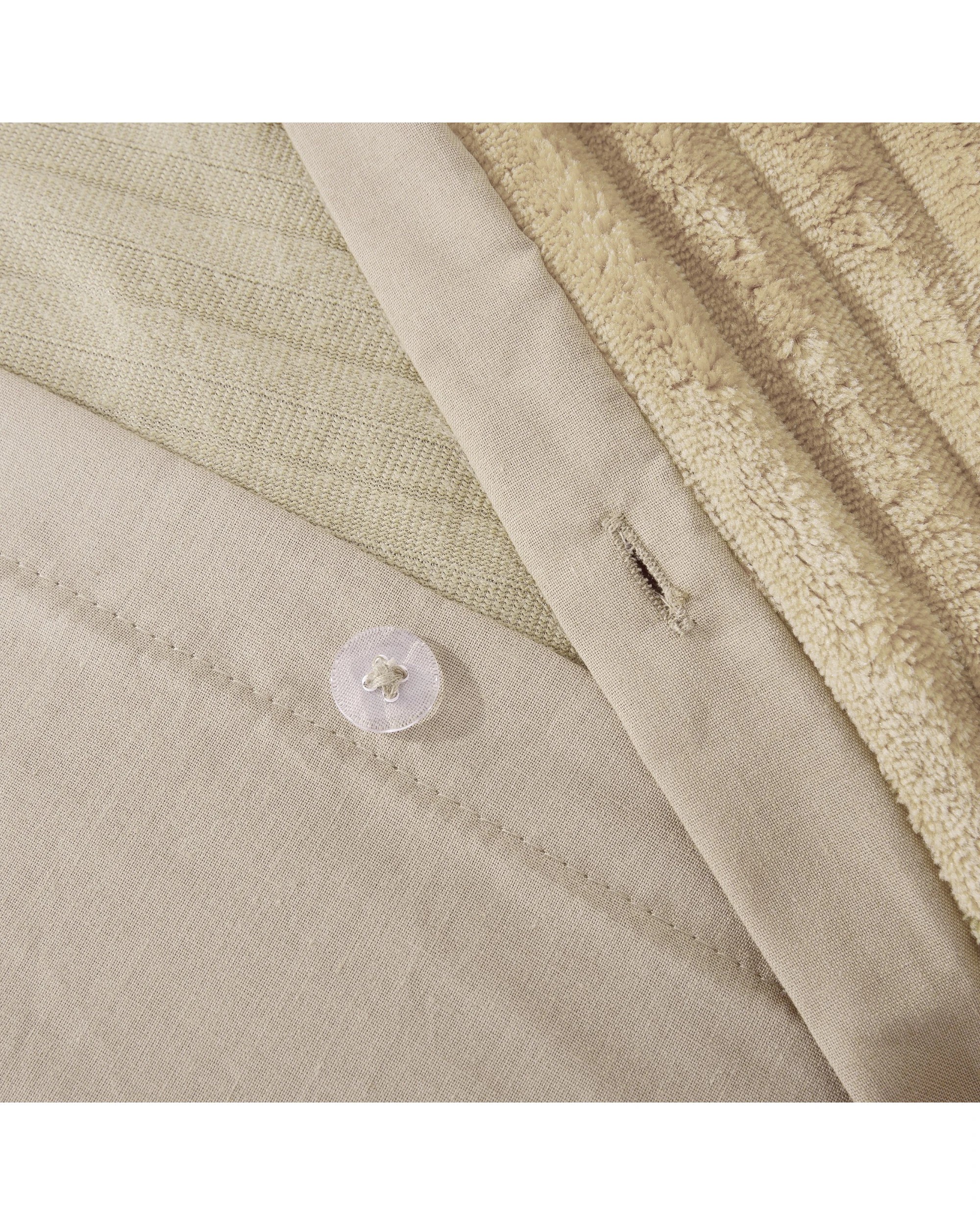6 Dreamaker Signature Embossed Corduroy Fleece Quilt Cover Set - King Single Bed - Natural Fawn, 6 of 8