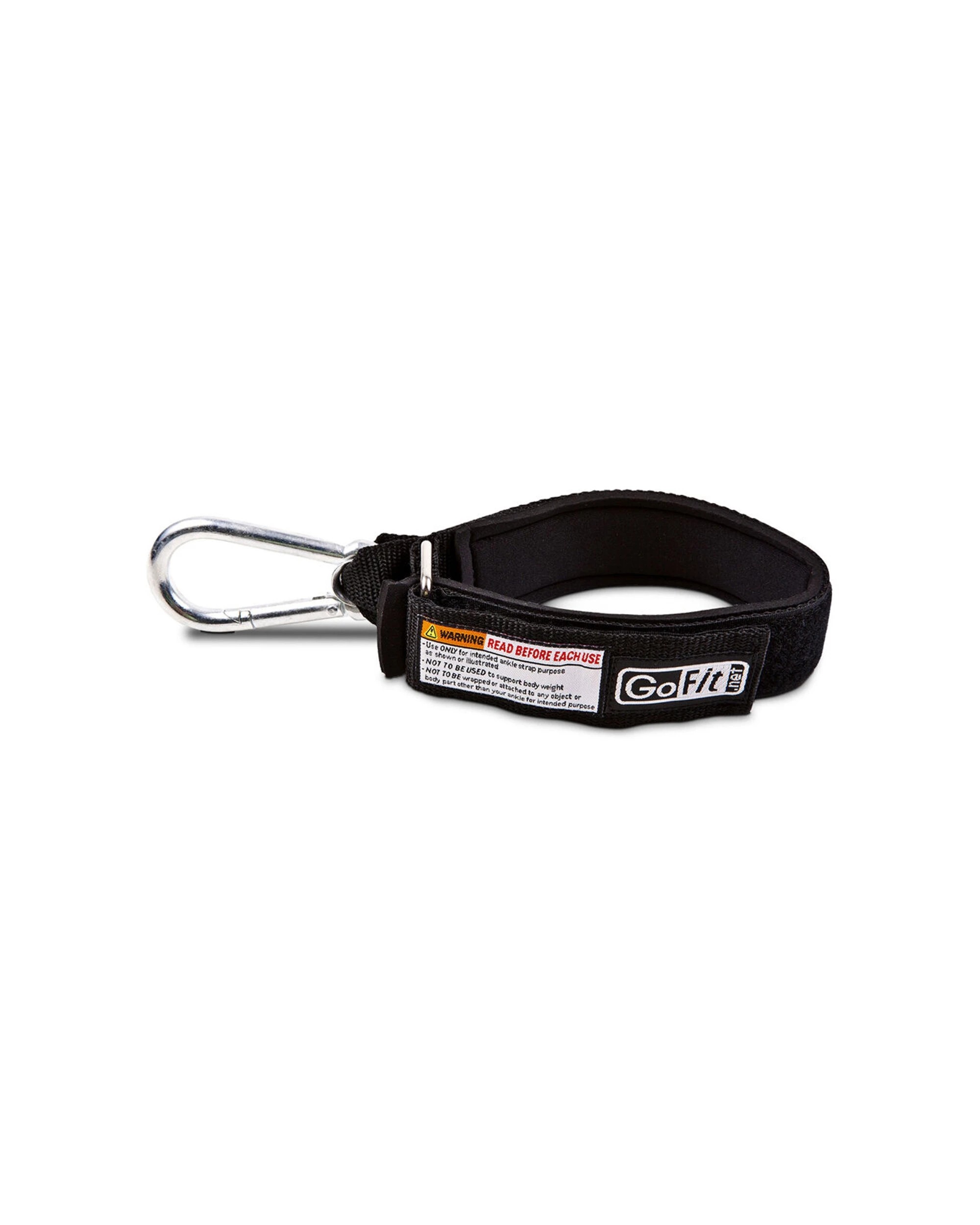 1 GoFit Padded Ankle Strap For Power Tubes And Super Bands With Carabiner - Black, 1 of 3