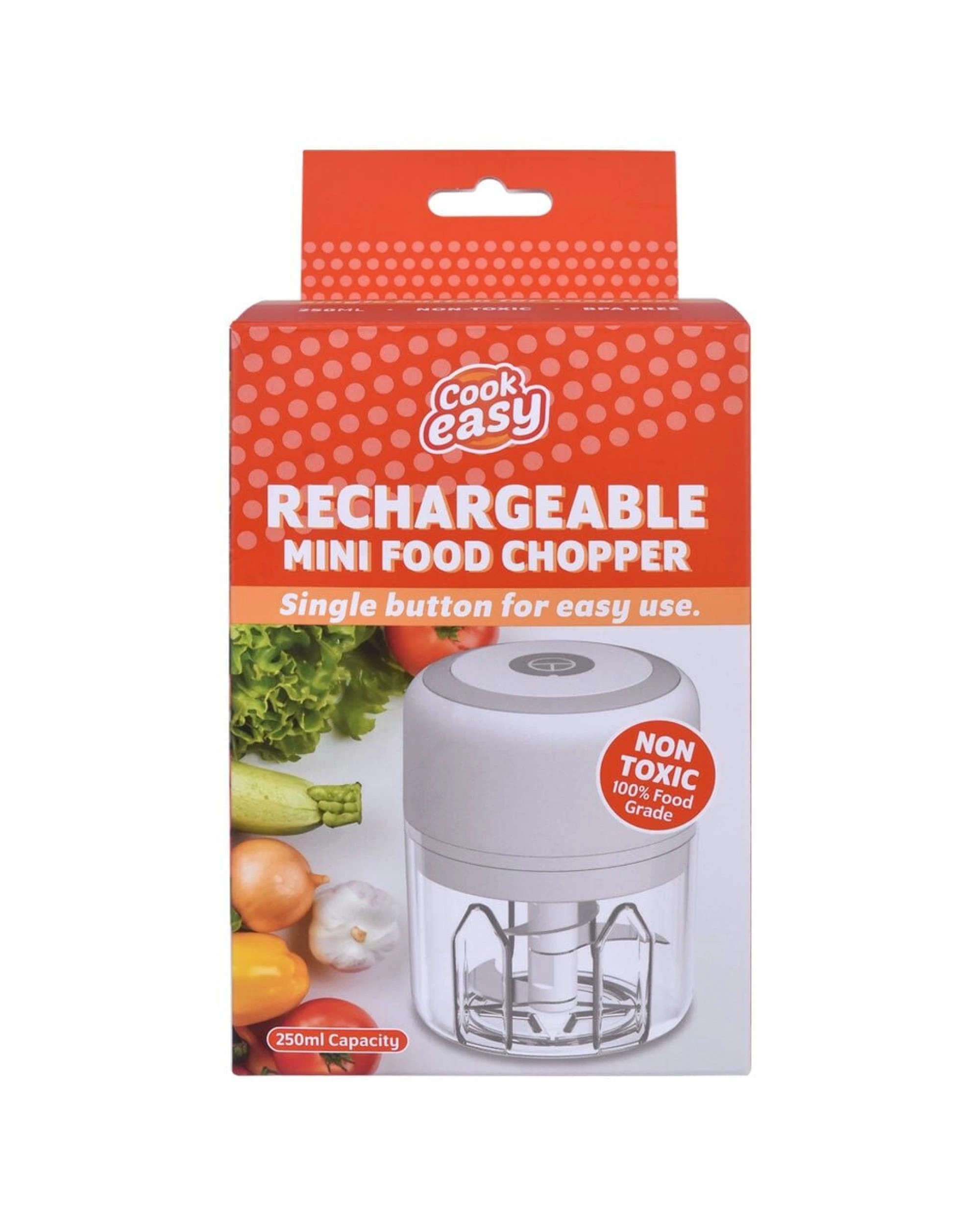 7 Cook Easy 250ml Mini Food Processor Cordless Portable USB Rechargeable Chopper, 7 of 7
