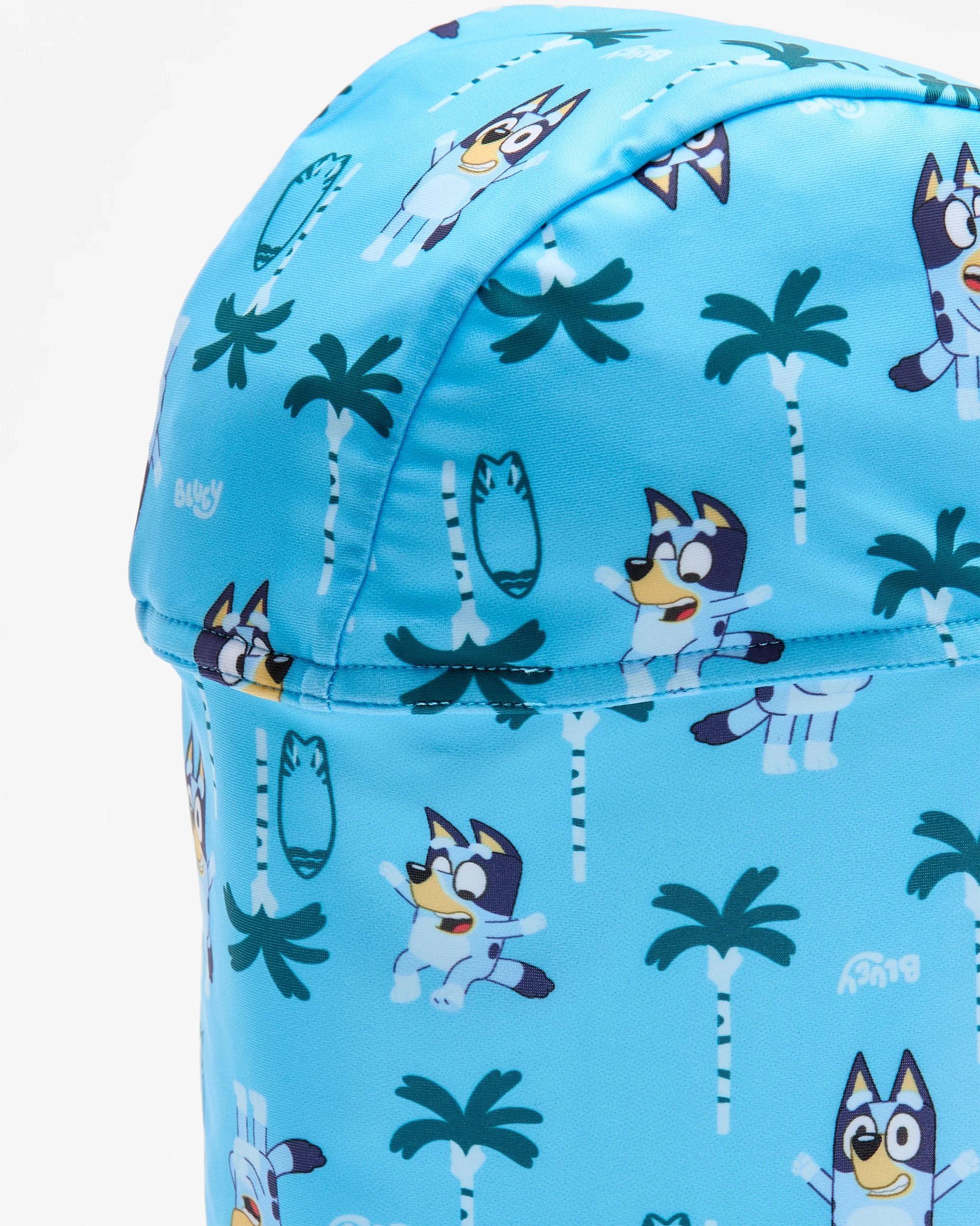 3 Kids Licensed Bluey Palm Tree Swim Hat BLUE, 3 of 3