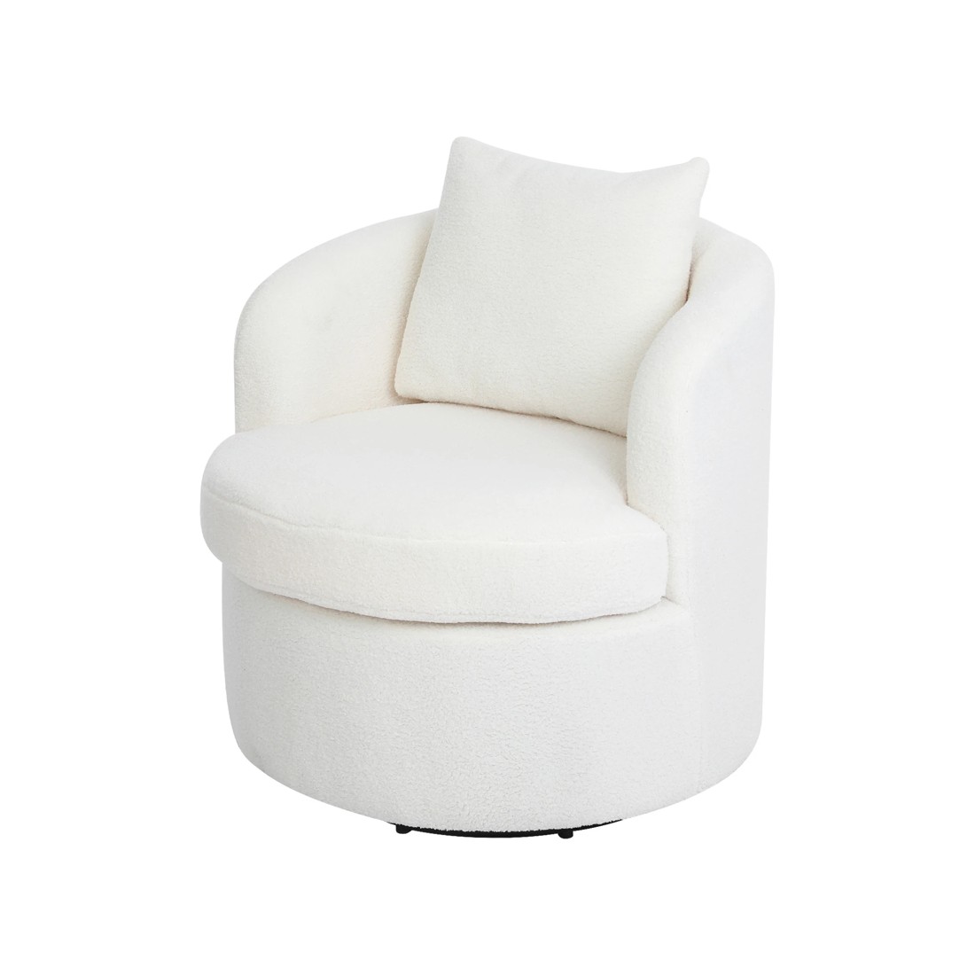1 Levede Swivel Armchair Boucle - Beige, 1 of 6