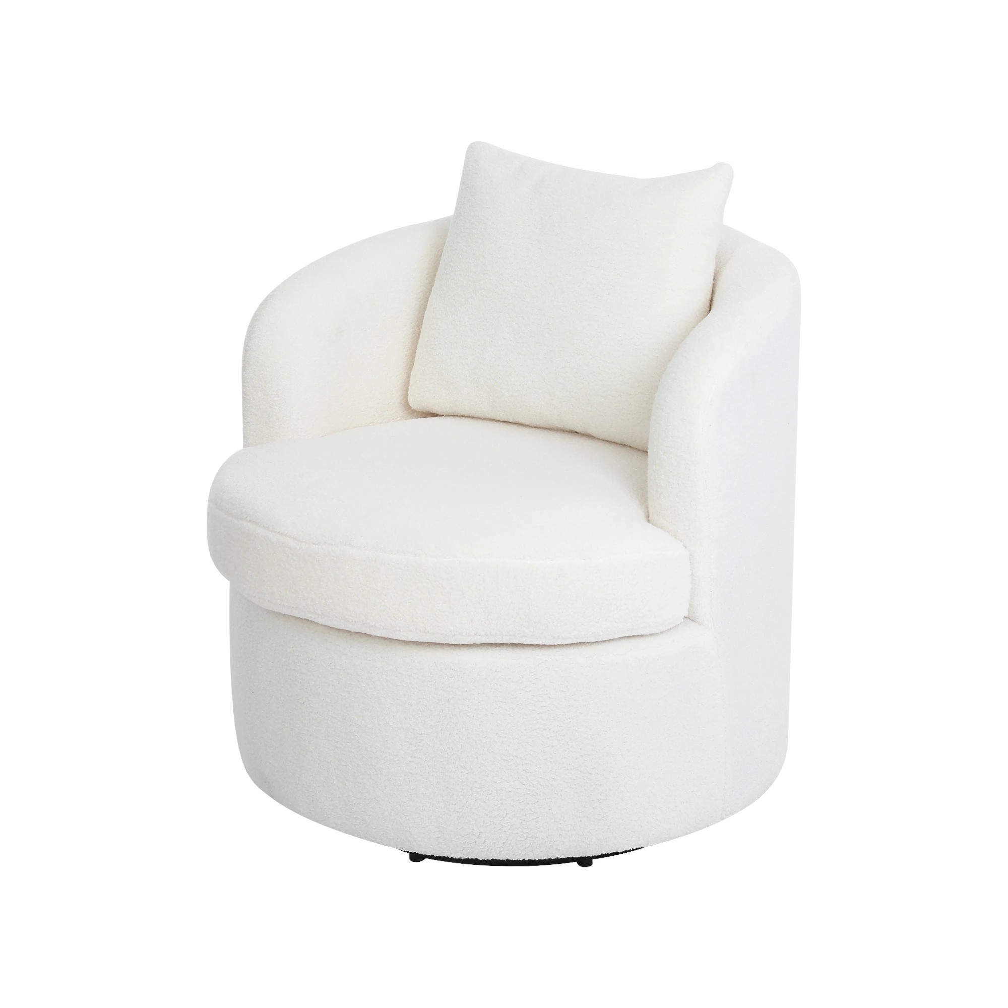 1 Levede Swivel Armchair Boucle - Beige, 1 of 6